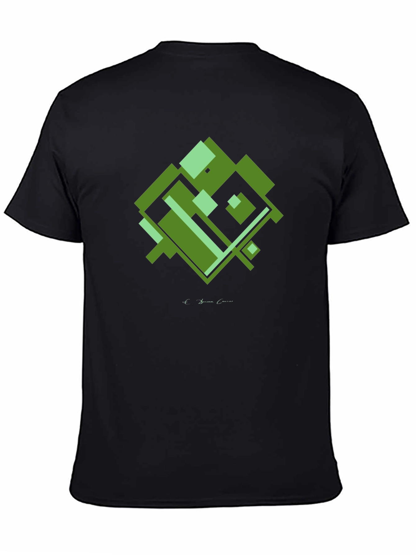 Geometric Green Graphic Tee - Modern Style