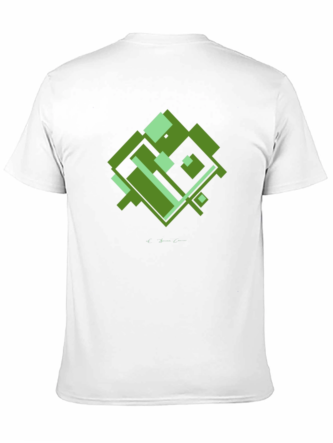 Geometric Green Graphic Tee - Modern Style