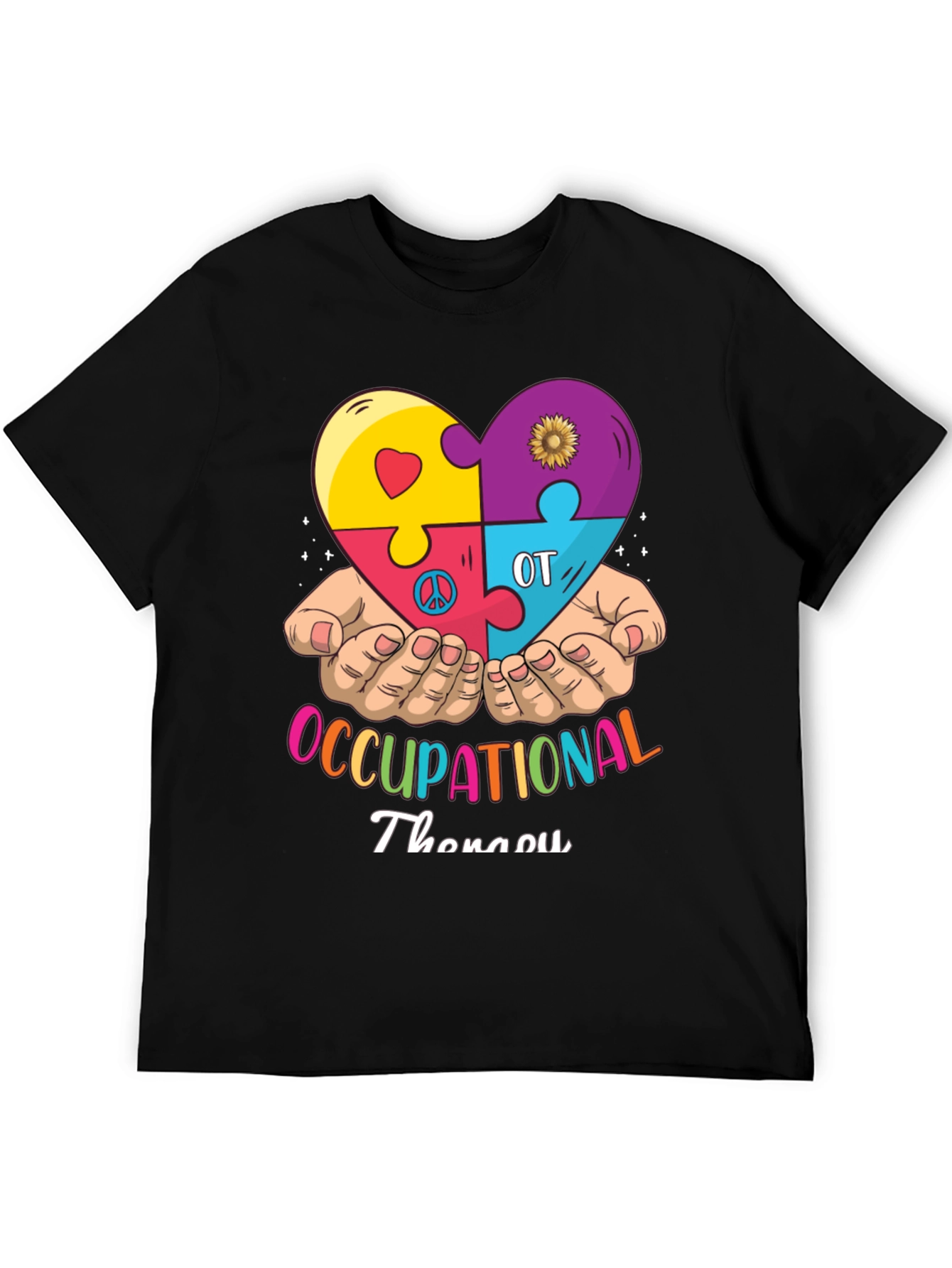 Occupational Therapy Puzzle Piece Heart T-Shirt