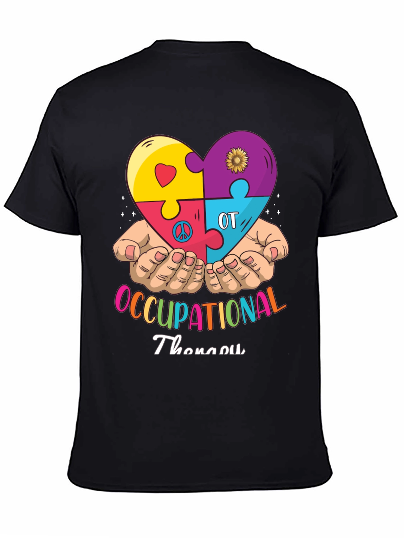 Occupational Therapy Puzzle Piece Heart T-Shirt