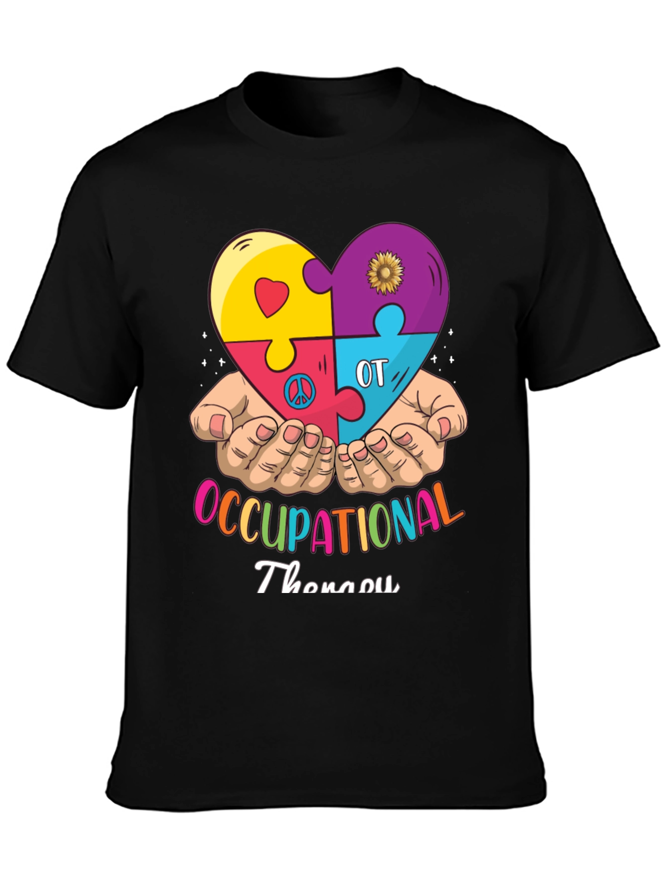 Occupational Therapy Puzzle Piece Heart T-Shirt