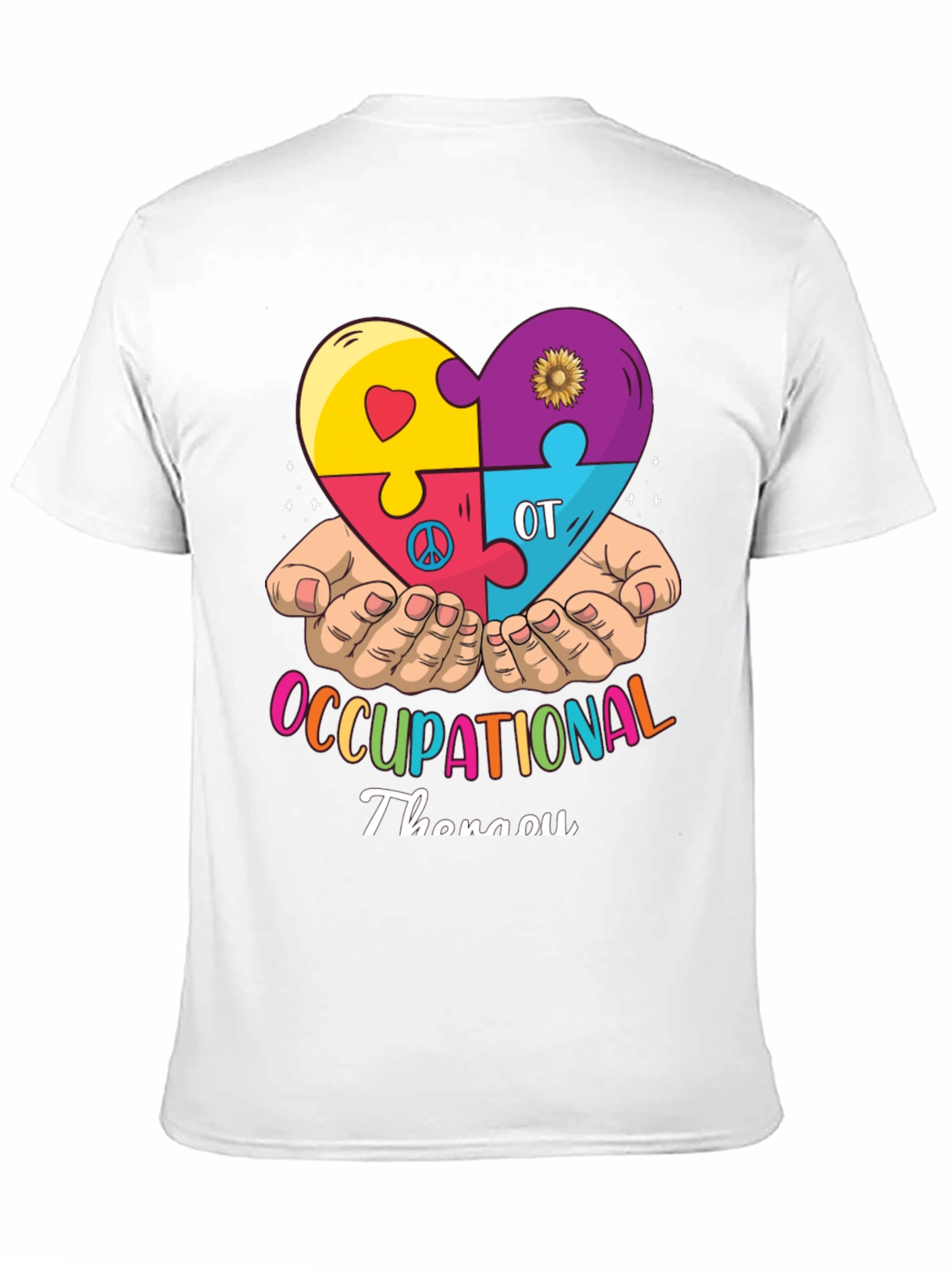Occupational Therapy Puzzle Piece Heart T-Shirt