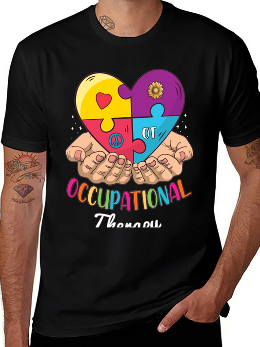 Occupational Therapy Puzzle Piece Heart T-Shirt
