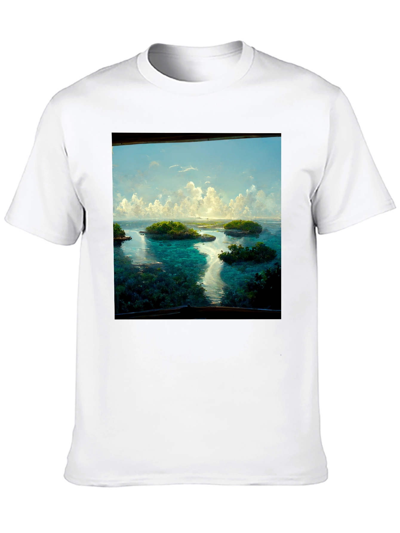 Island Vista Tee - Tropical Getaway Black T-Shirt