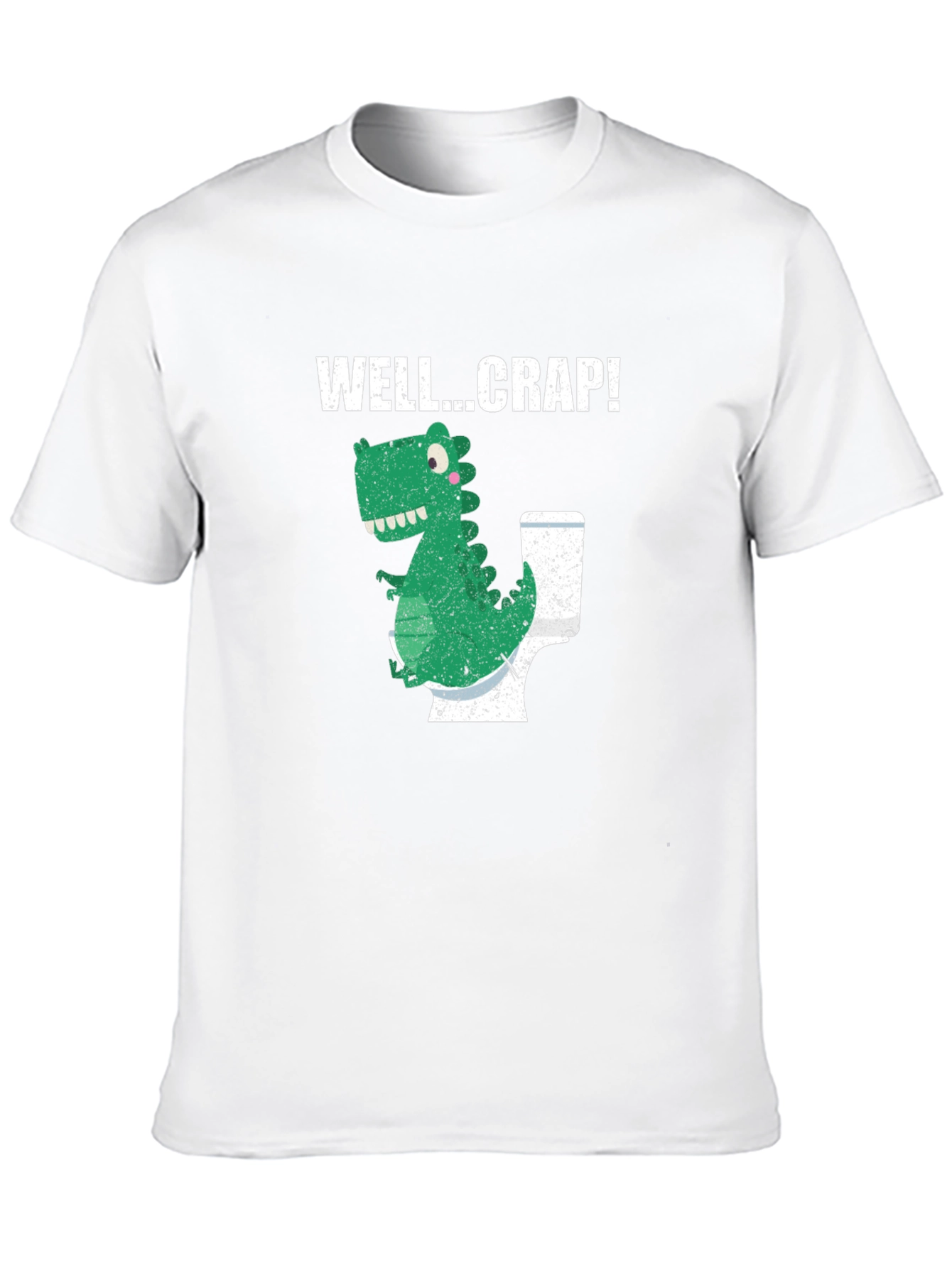 Funny Dinosaur Toilet Humor Graphic T-Shirt