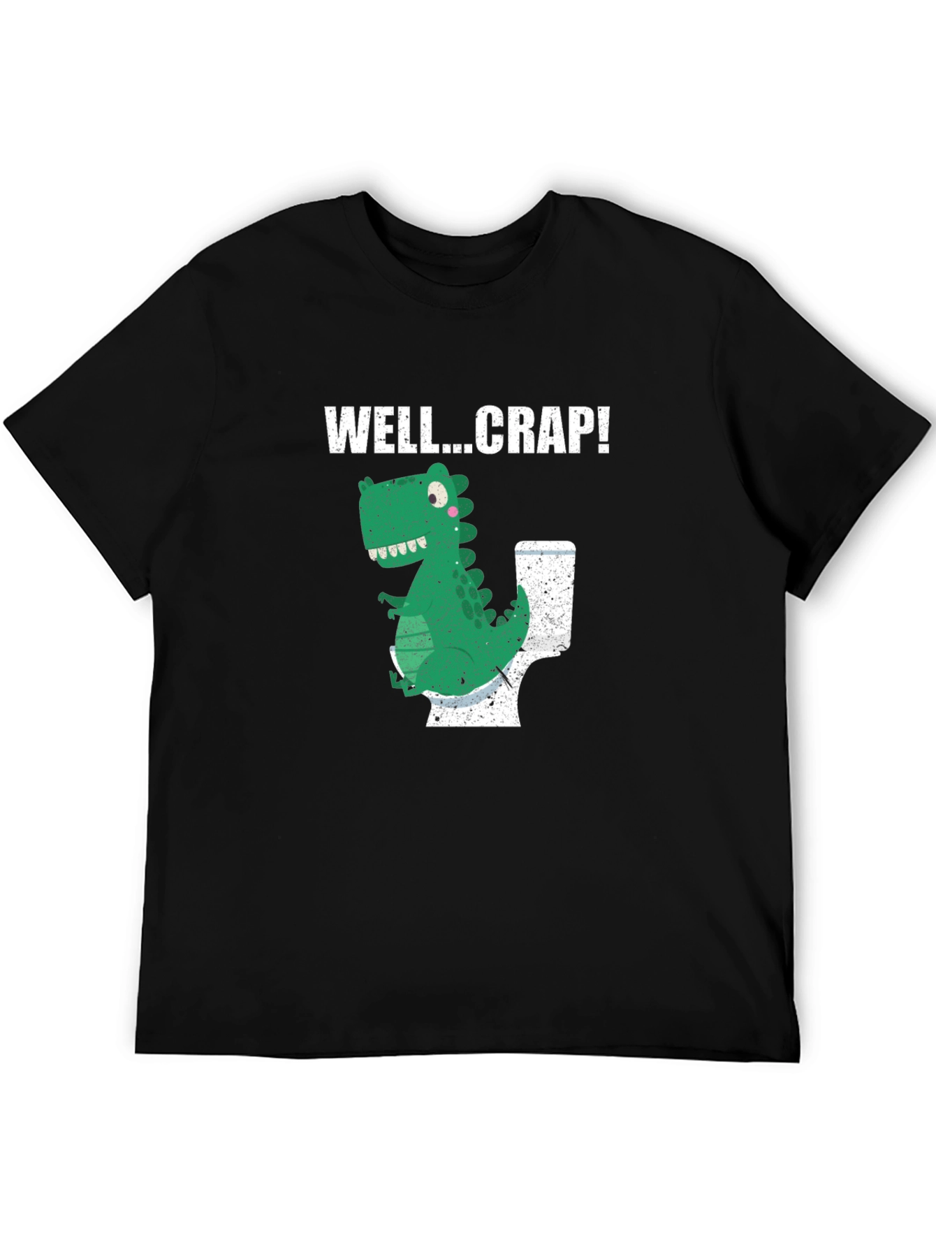 Funny Dinosaur Toilet Humor Graphic T-Shirt