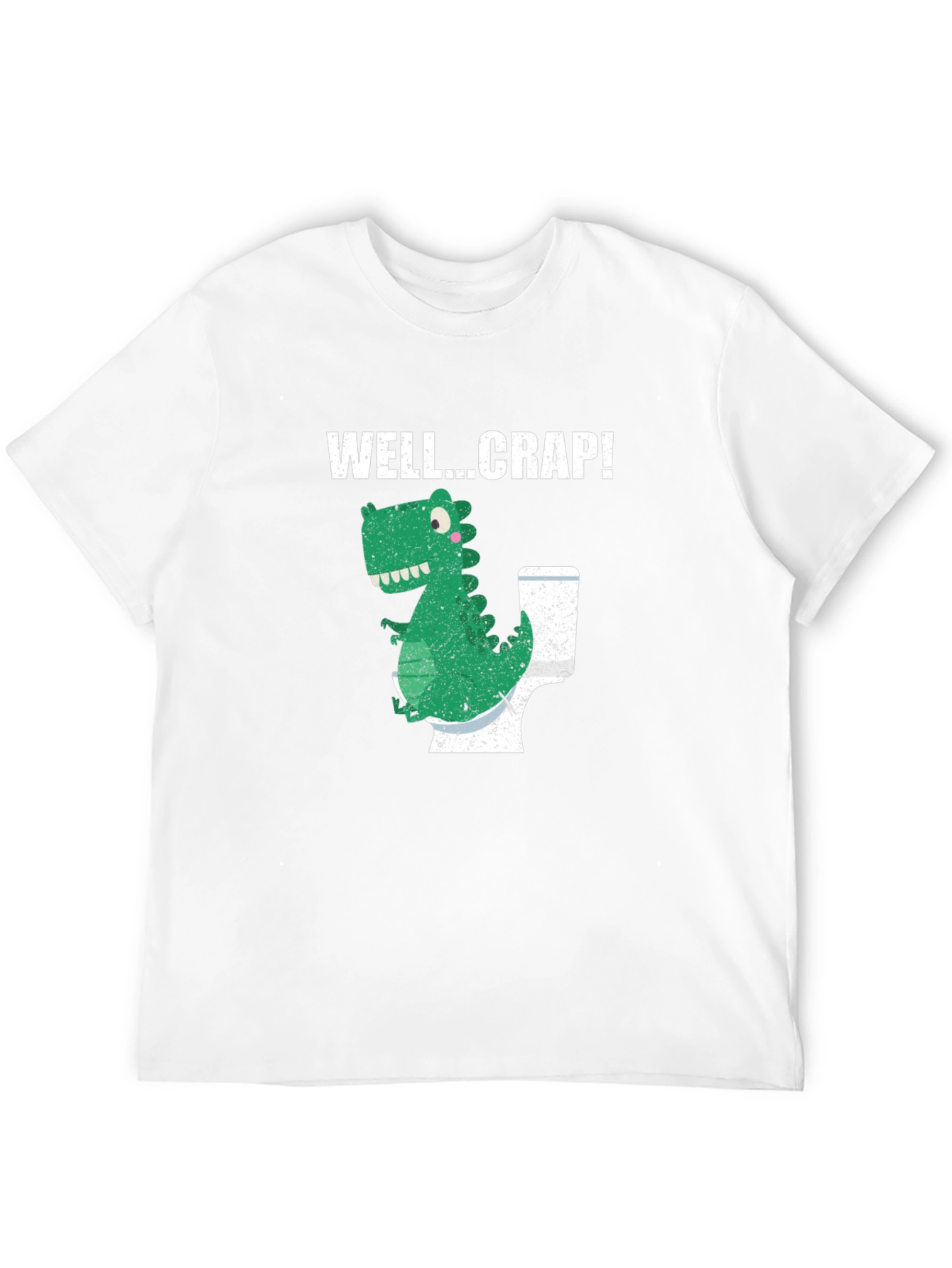 Funny Dinosaur Toilet Humor Graphic T-Shirt
