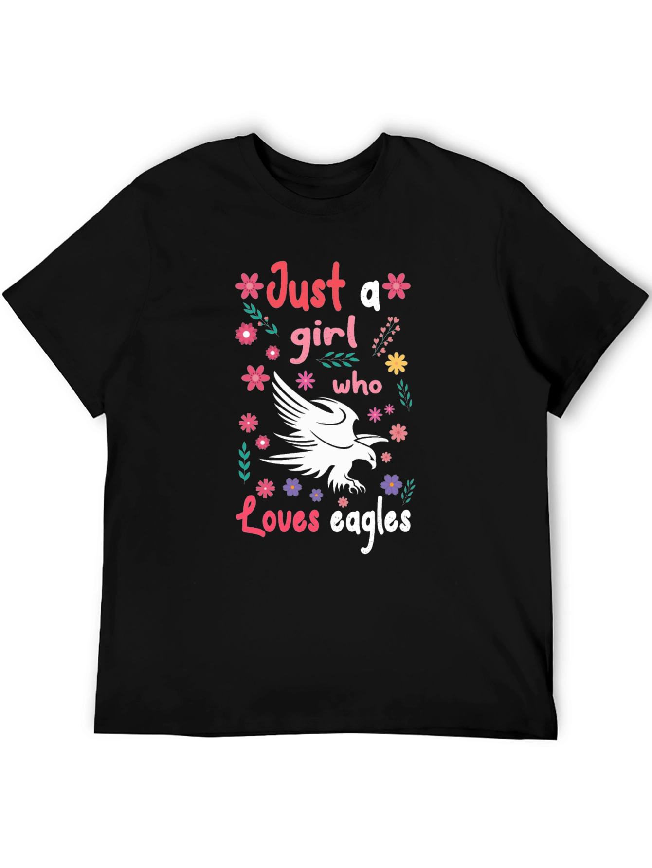 Just A Girl Who Loves Eagles Graphic Tee
