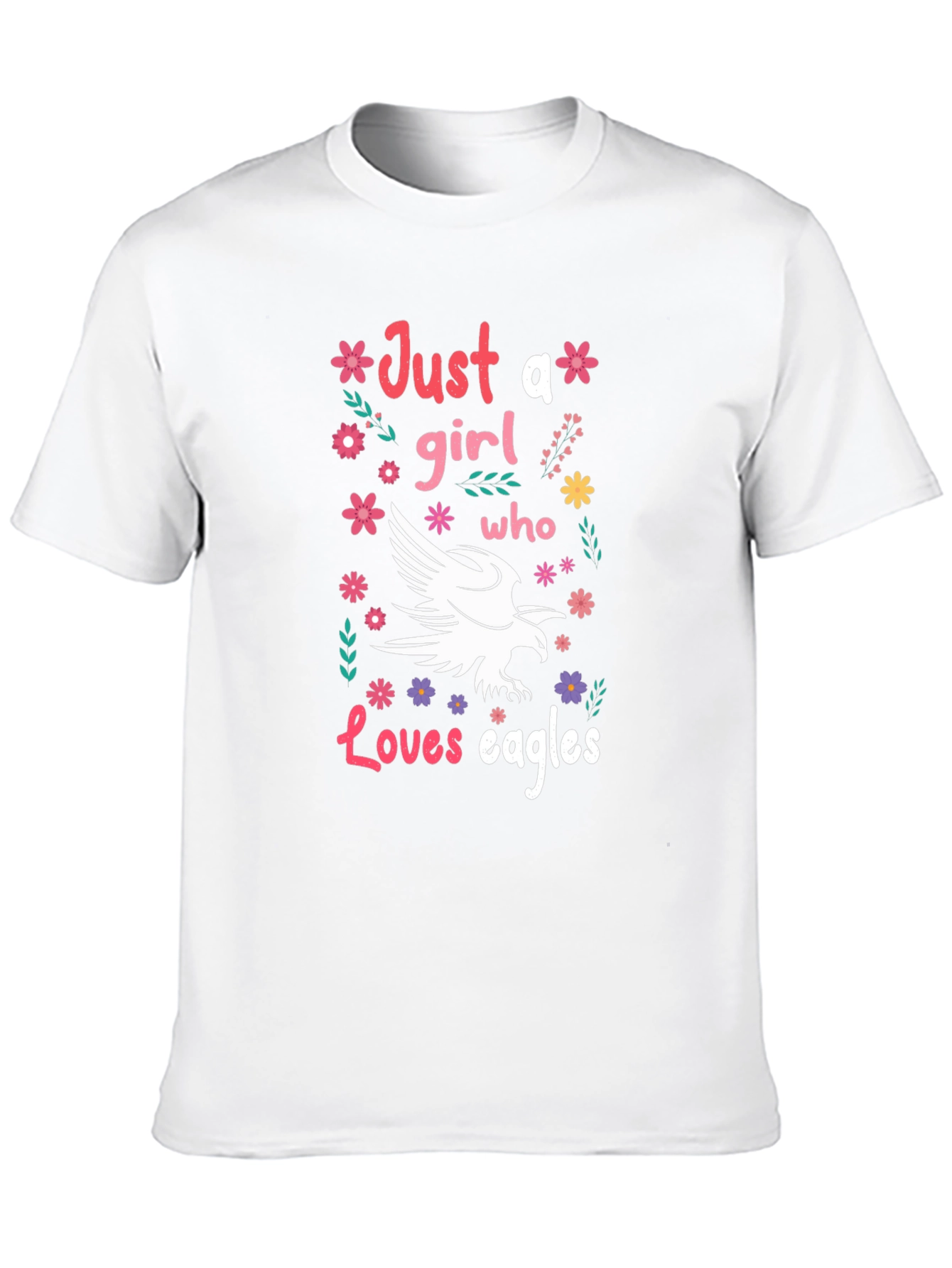 Just A Girl Who Loves Eagles Graphic Tee