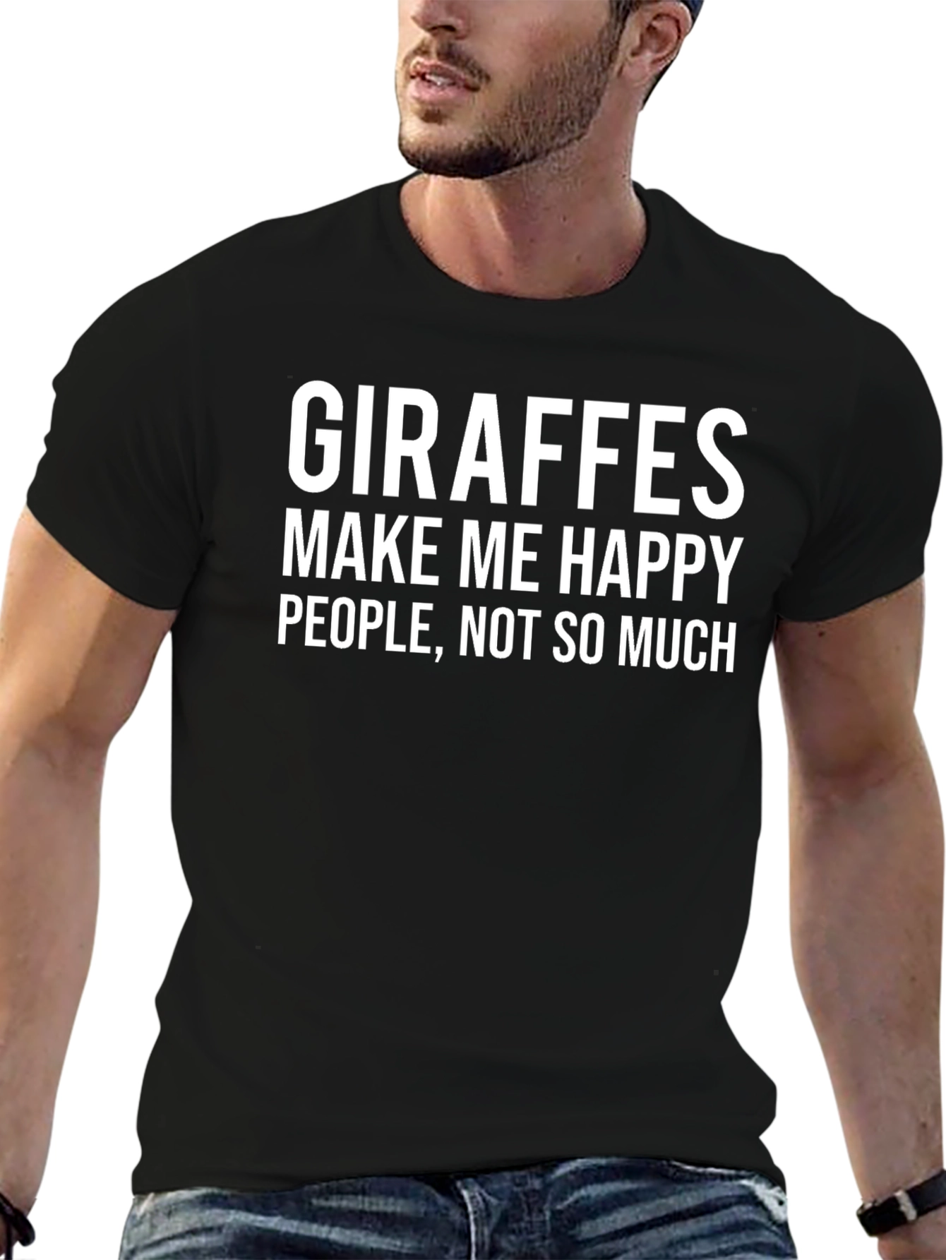 Giraffes Make Me Happy Graphic Tee