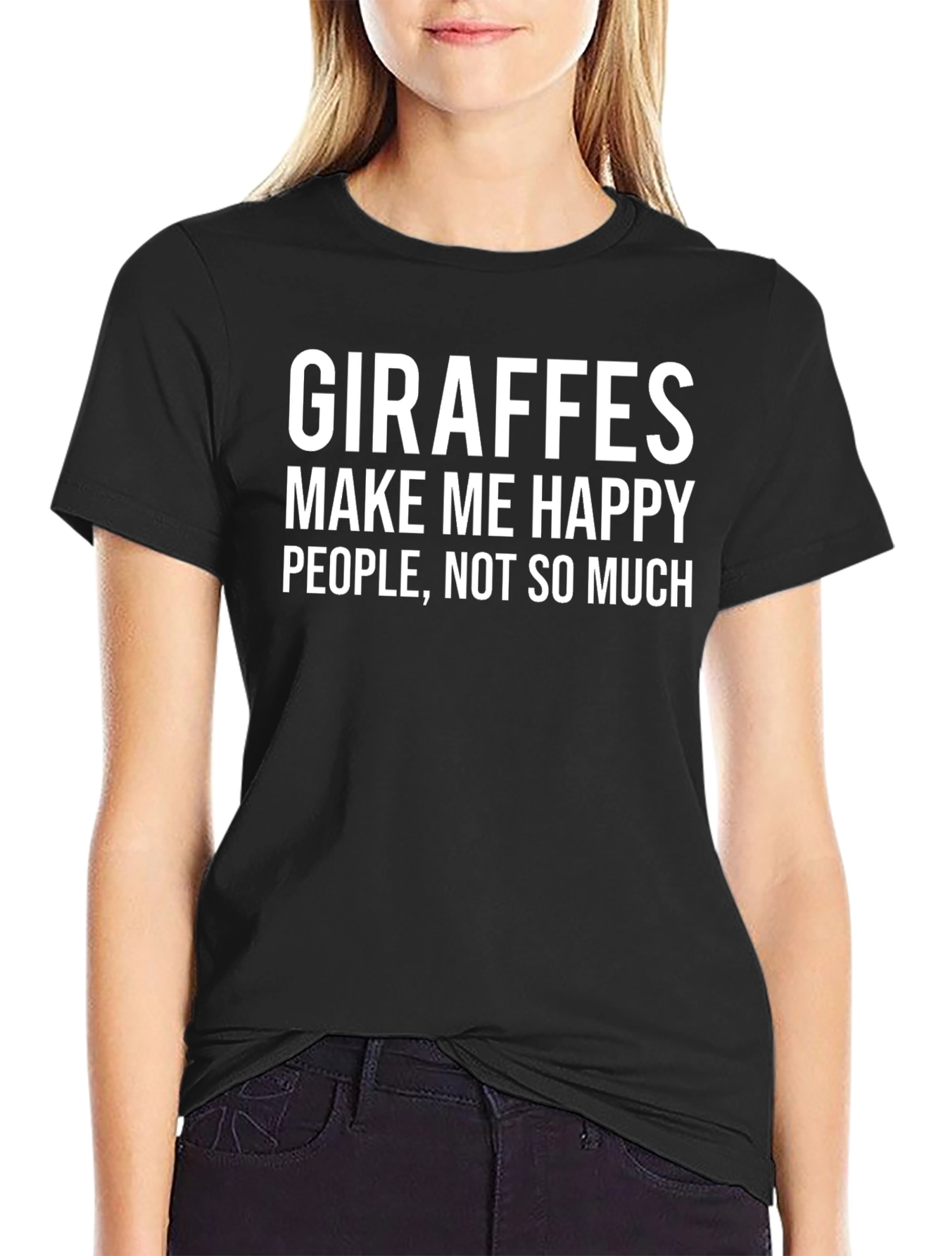 Giraffes Make Me Happy Graphic Tee