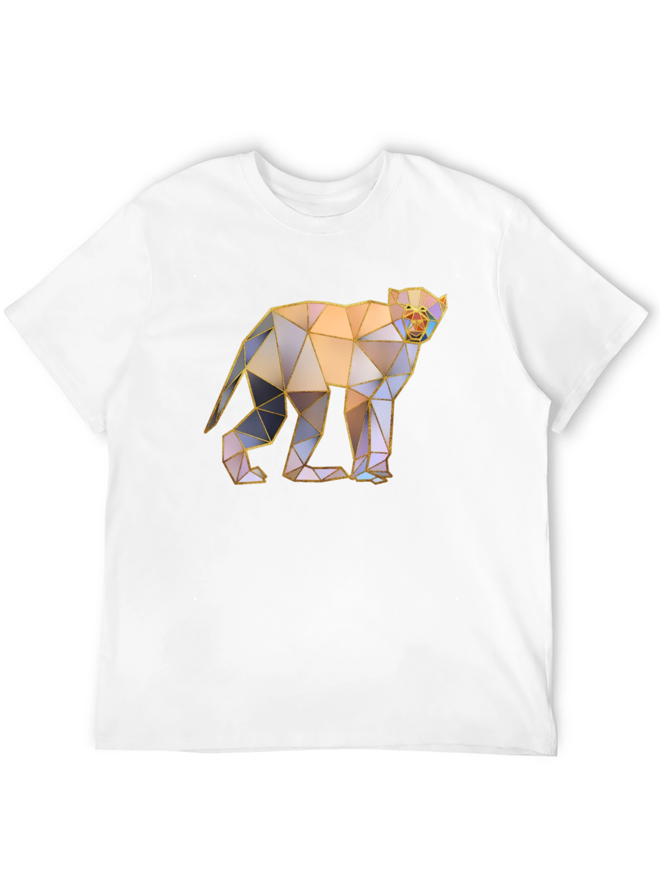 Geometric Monkey Graphic Tee - Modern Art T-Shirt