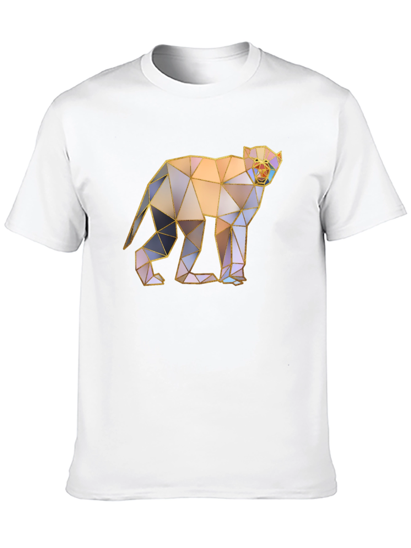 Geometric Monkey Graphic Tee - Modern Art T-Shirt