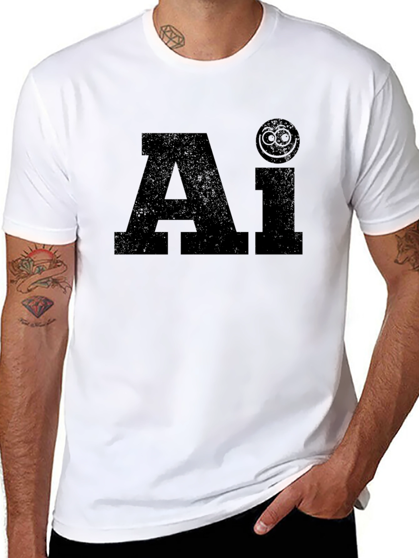 Ai Funny Graphic Black T-Shirt