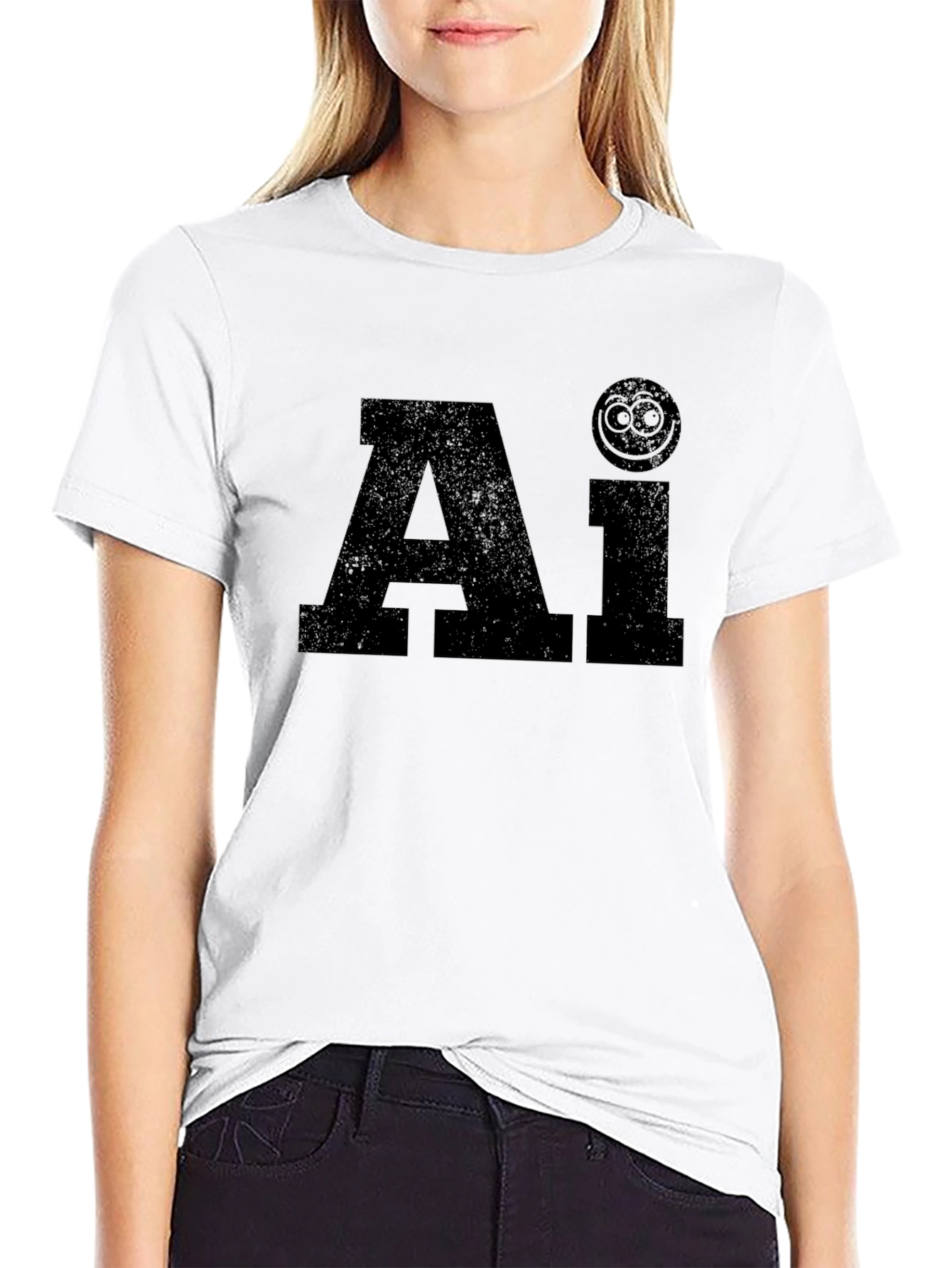Ai Funny Graphic Black T-Shirt