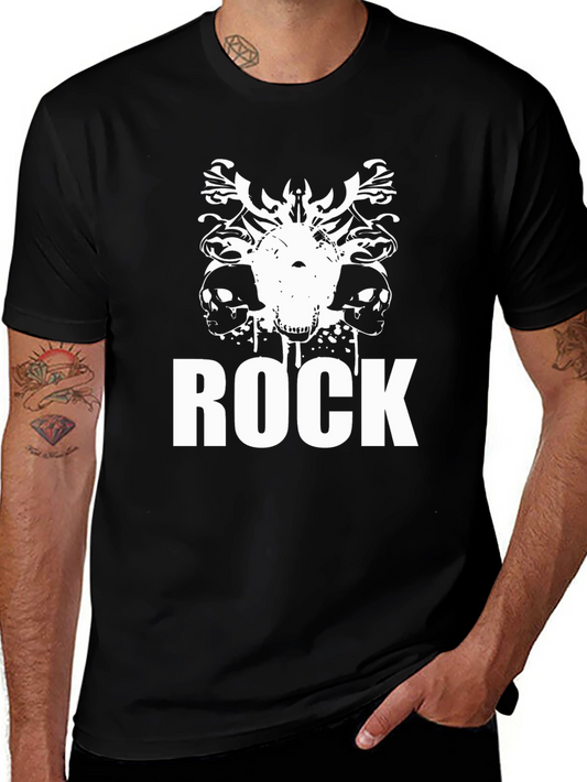 Skull Rock Graphic Black Tee