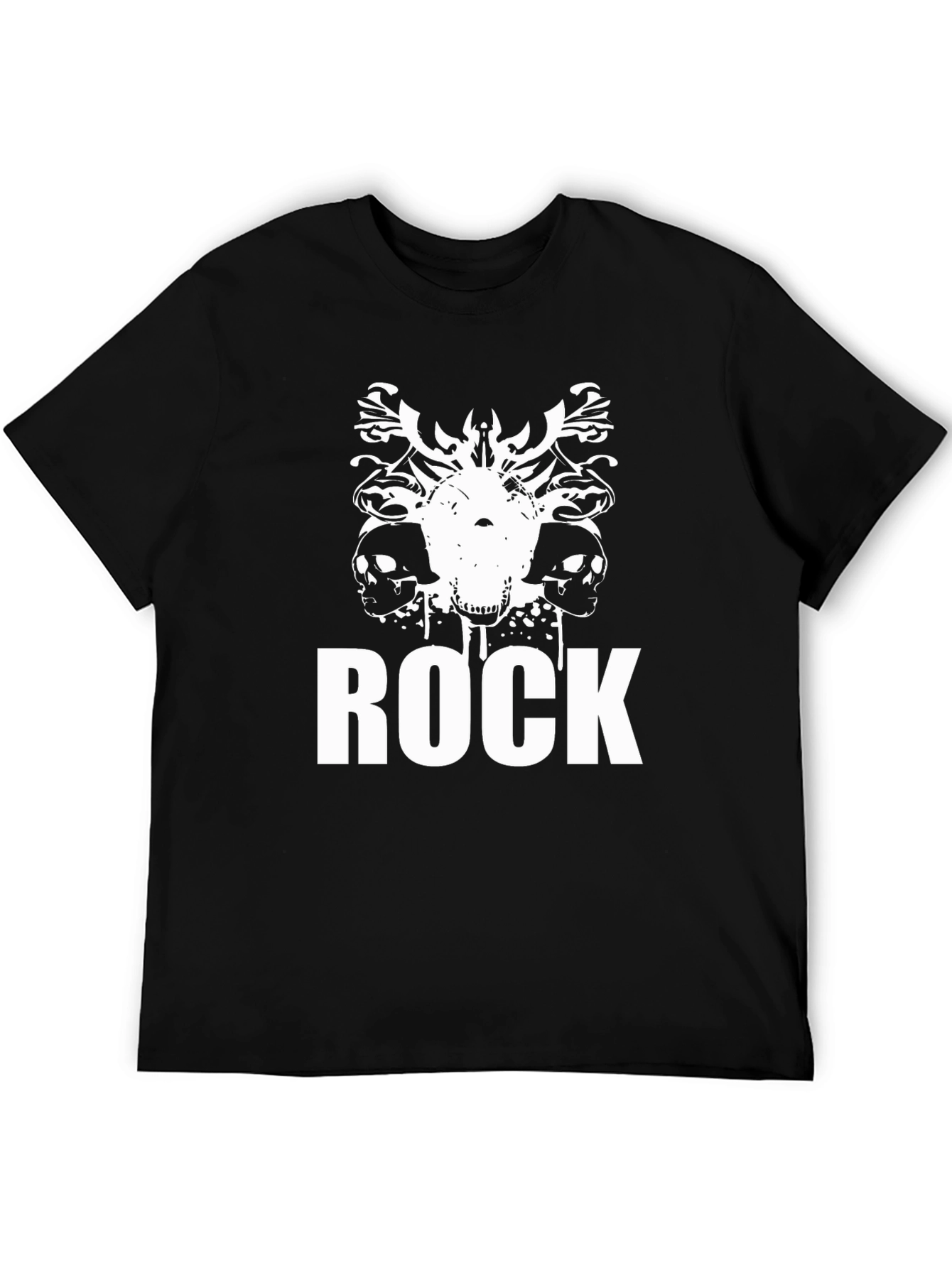 Skull Rock Graphic Black Tee