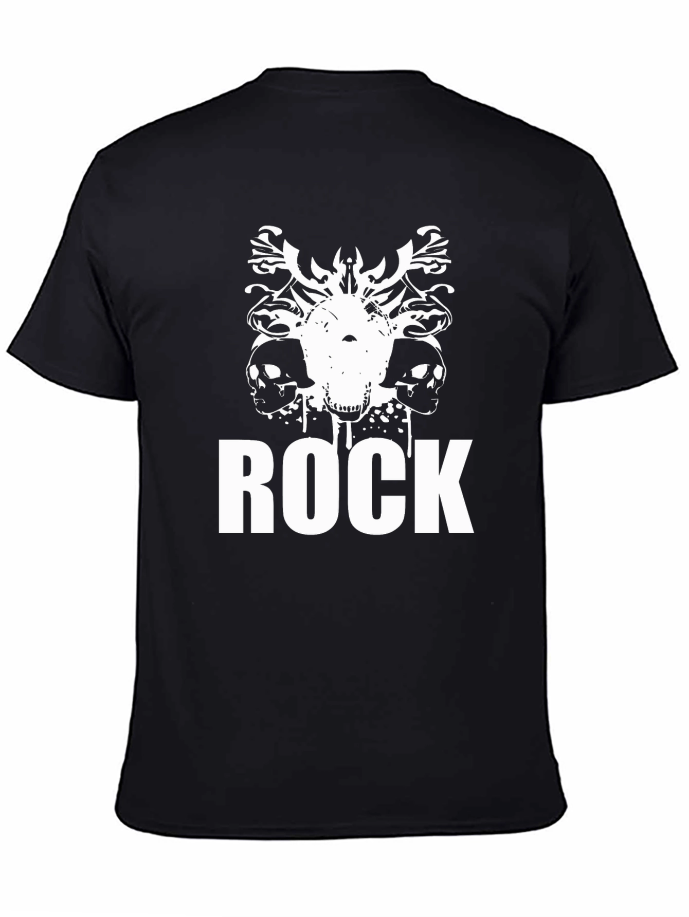 Skull Rock Graphic Black Tee