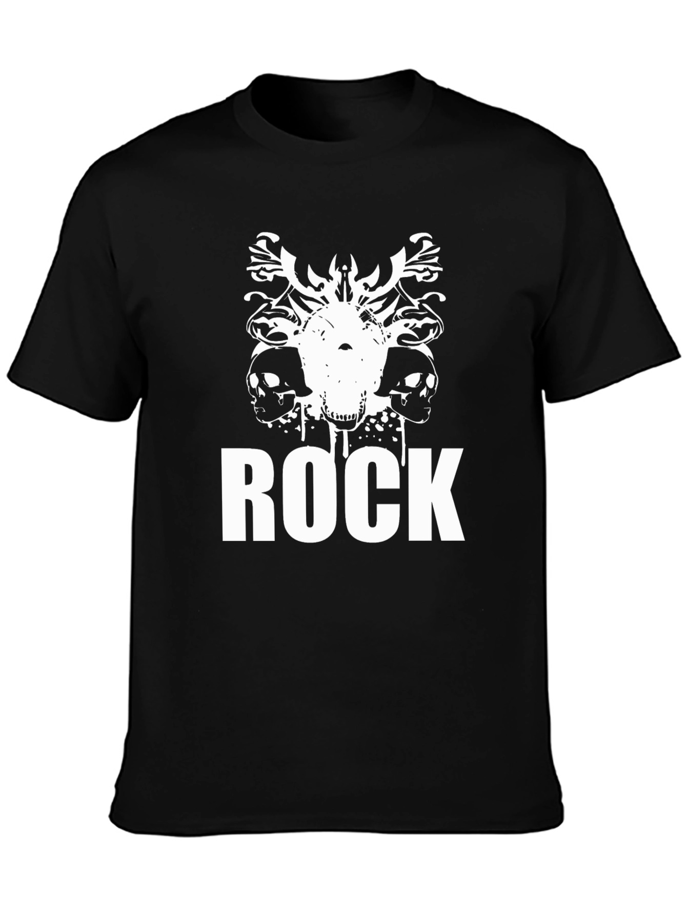 Skull Rock Graphic Black Tee