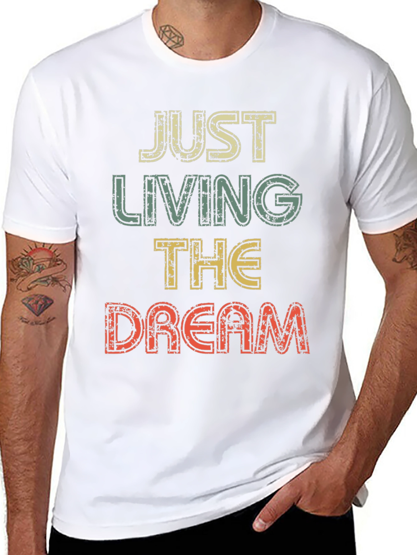 Just Living The Dream Retro Graphic T-Shirt
