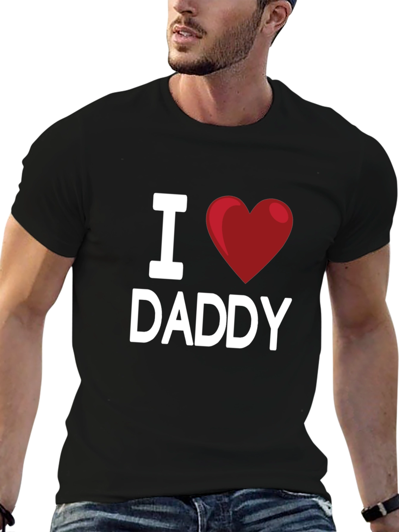 I Heart Daddy Black T-Shirt