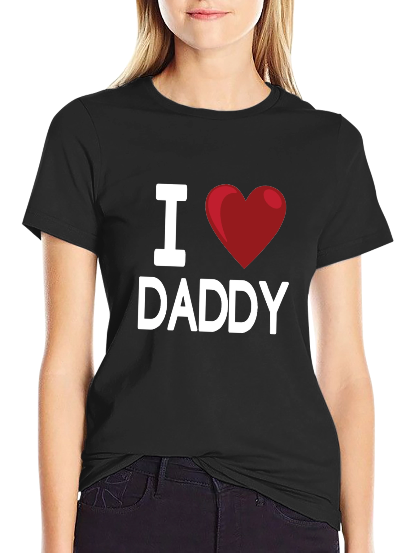 I Heart Daddy Black T-Shirt
