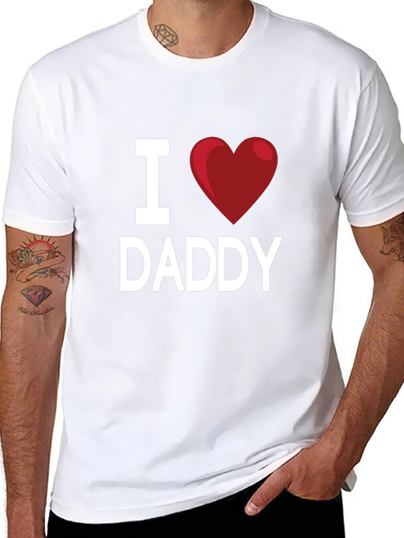 I Heart Daddy Black T-Shirt