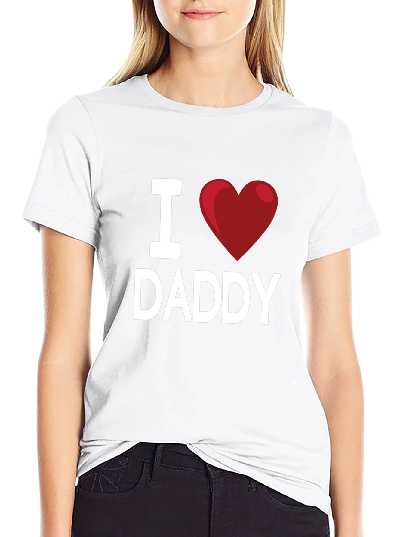 I Heart Daddy Black T-Shirt