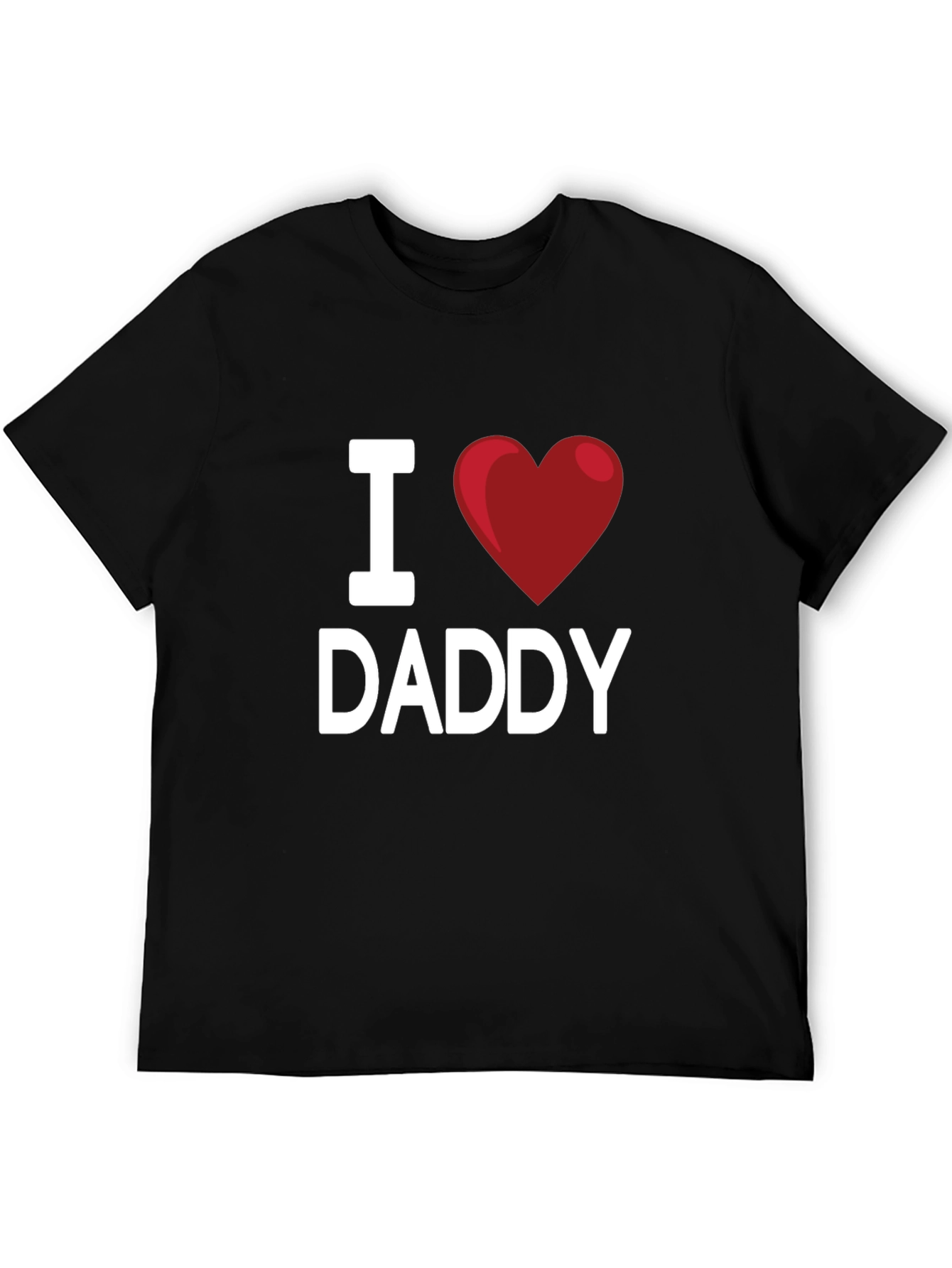 I Heart Daddy Black T-Shirt