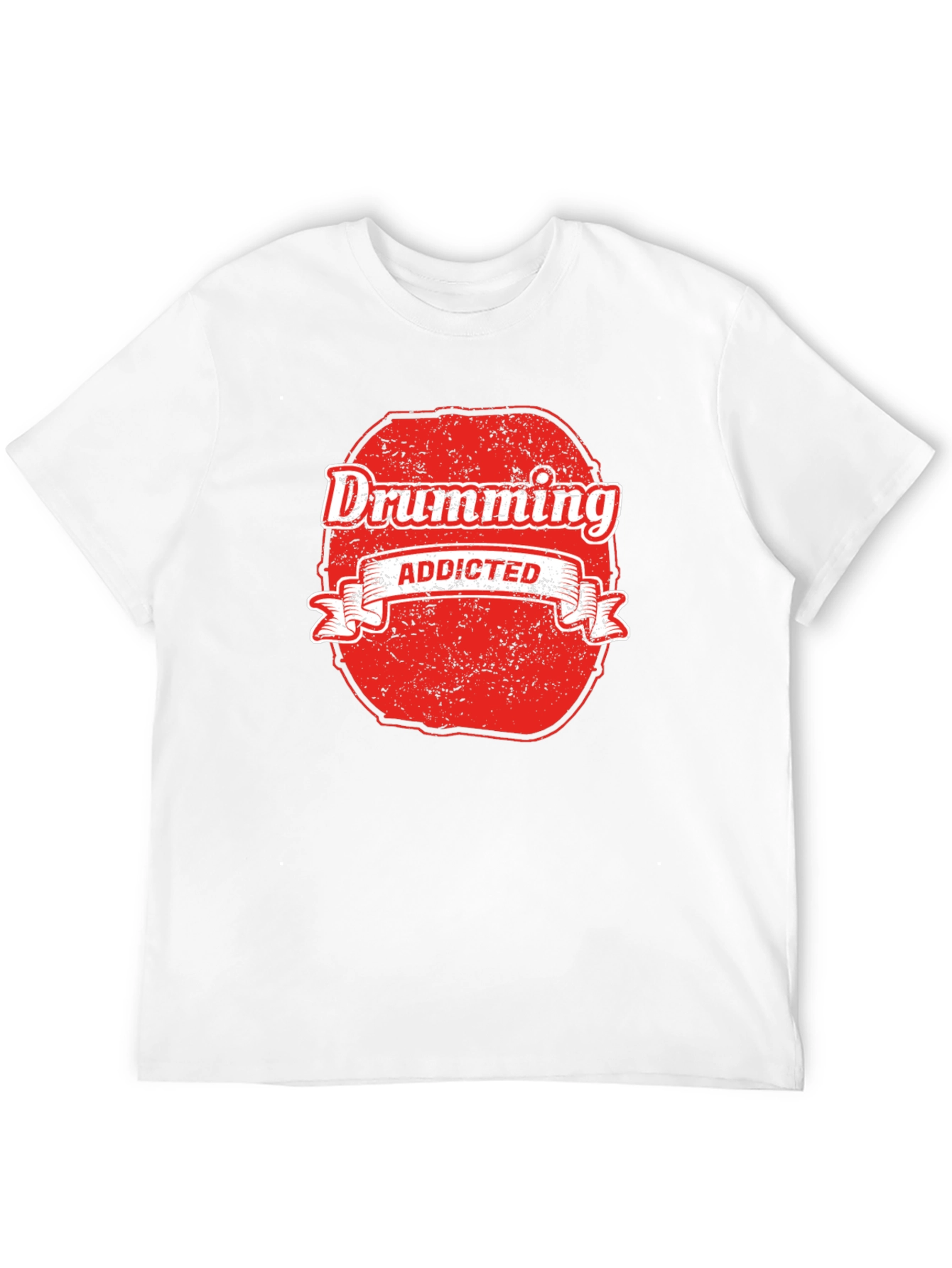 Drumming Addicted Graphic Tee - Black