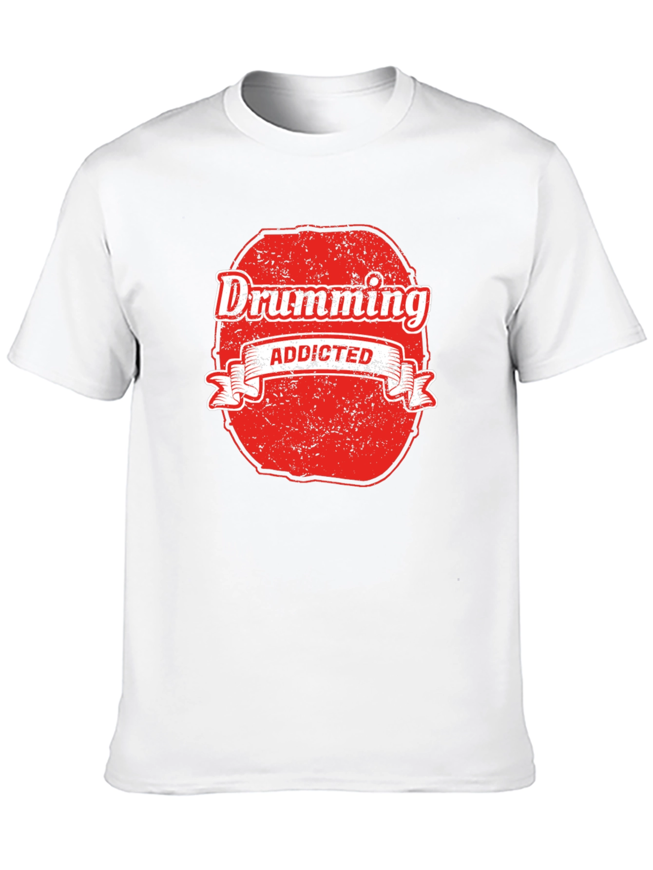 Drumming Addicted Graphic Tee - Black