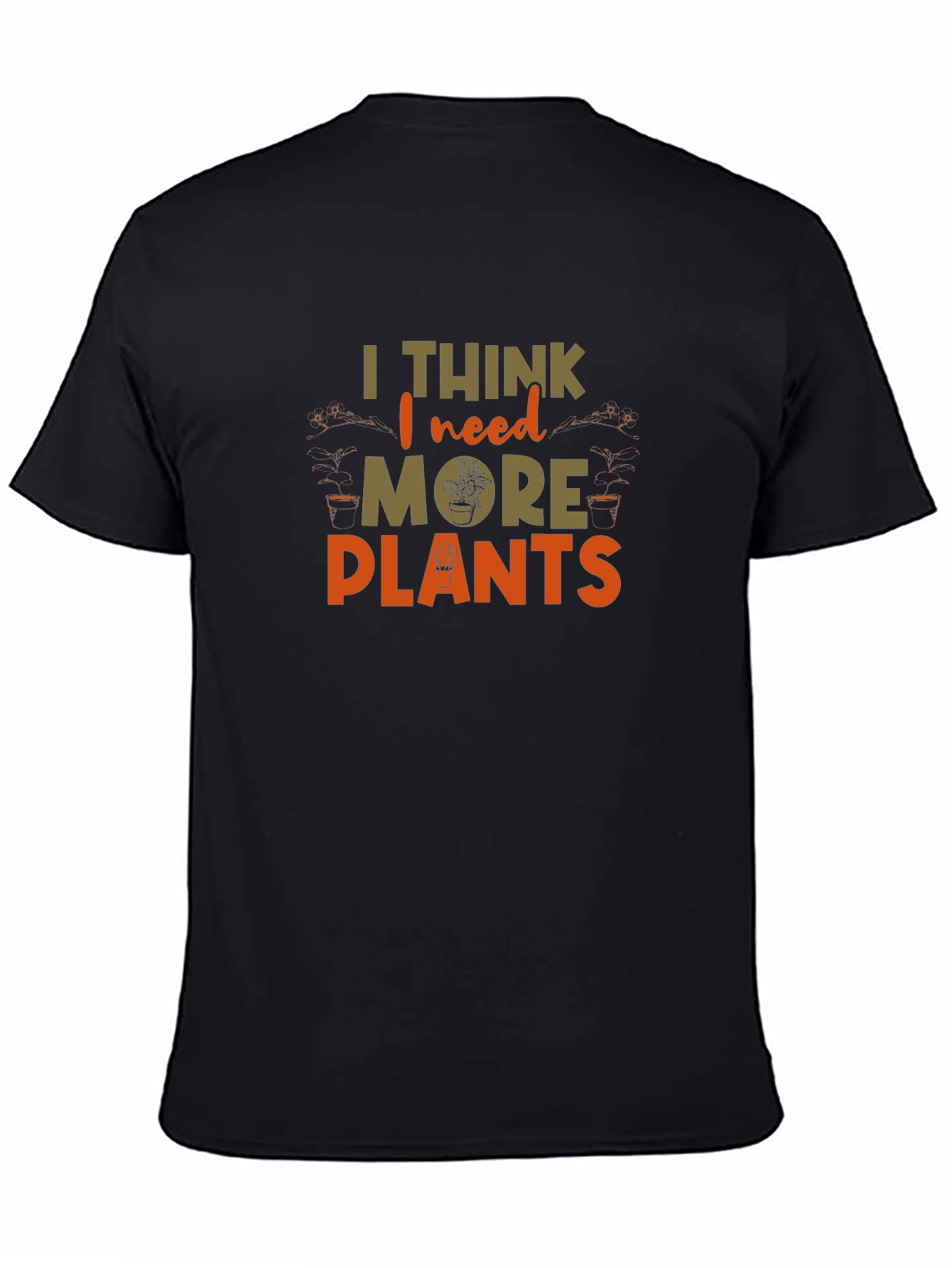 I Need More Plants Graphic Tee - Black