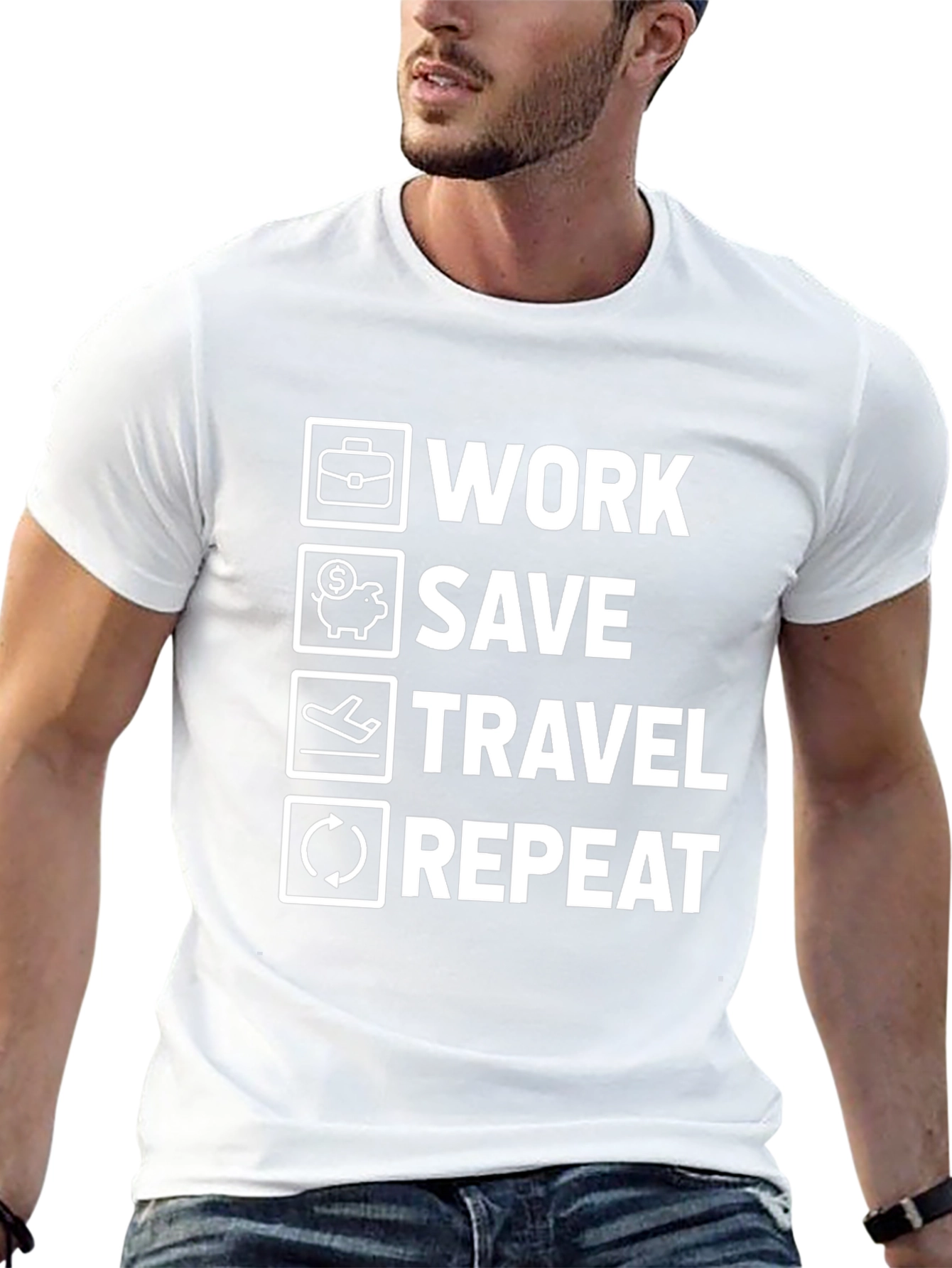 Work Save Travel Repeat T-Shirt