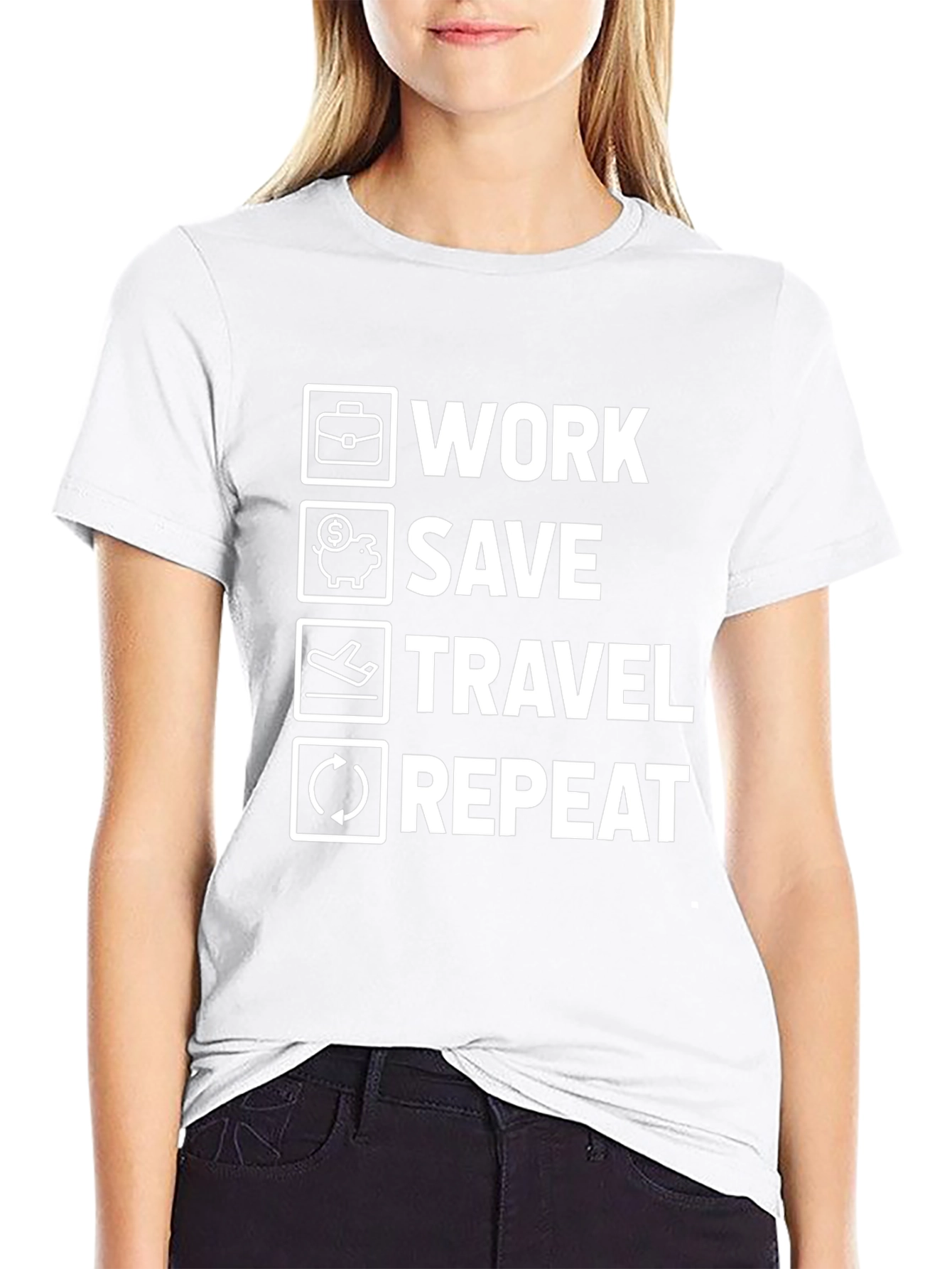 Work Save Travel Repeat T-Shirt