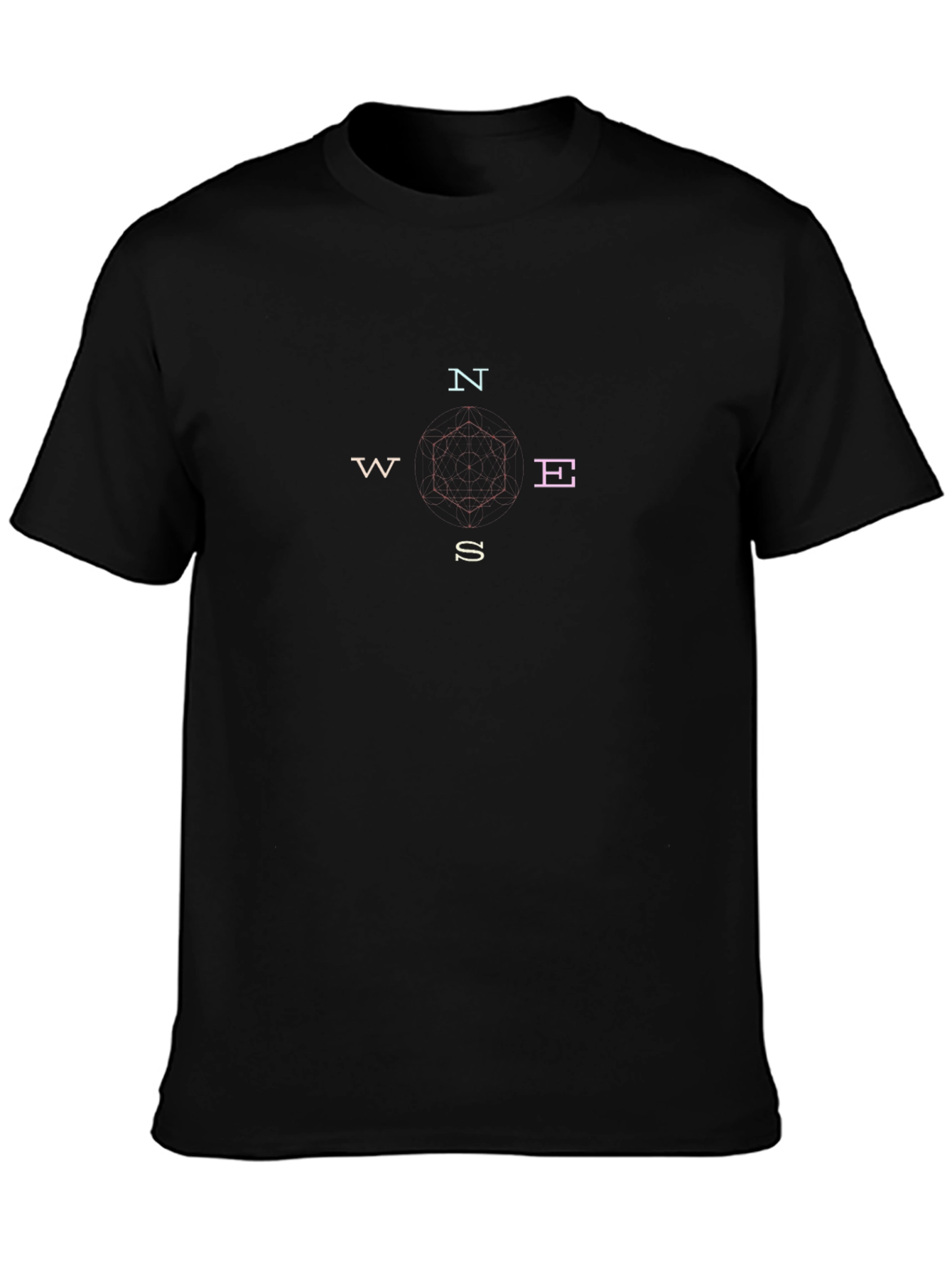 Compass Rose Black T-Shirt