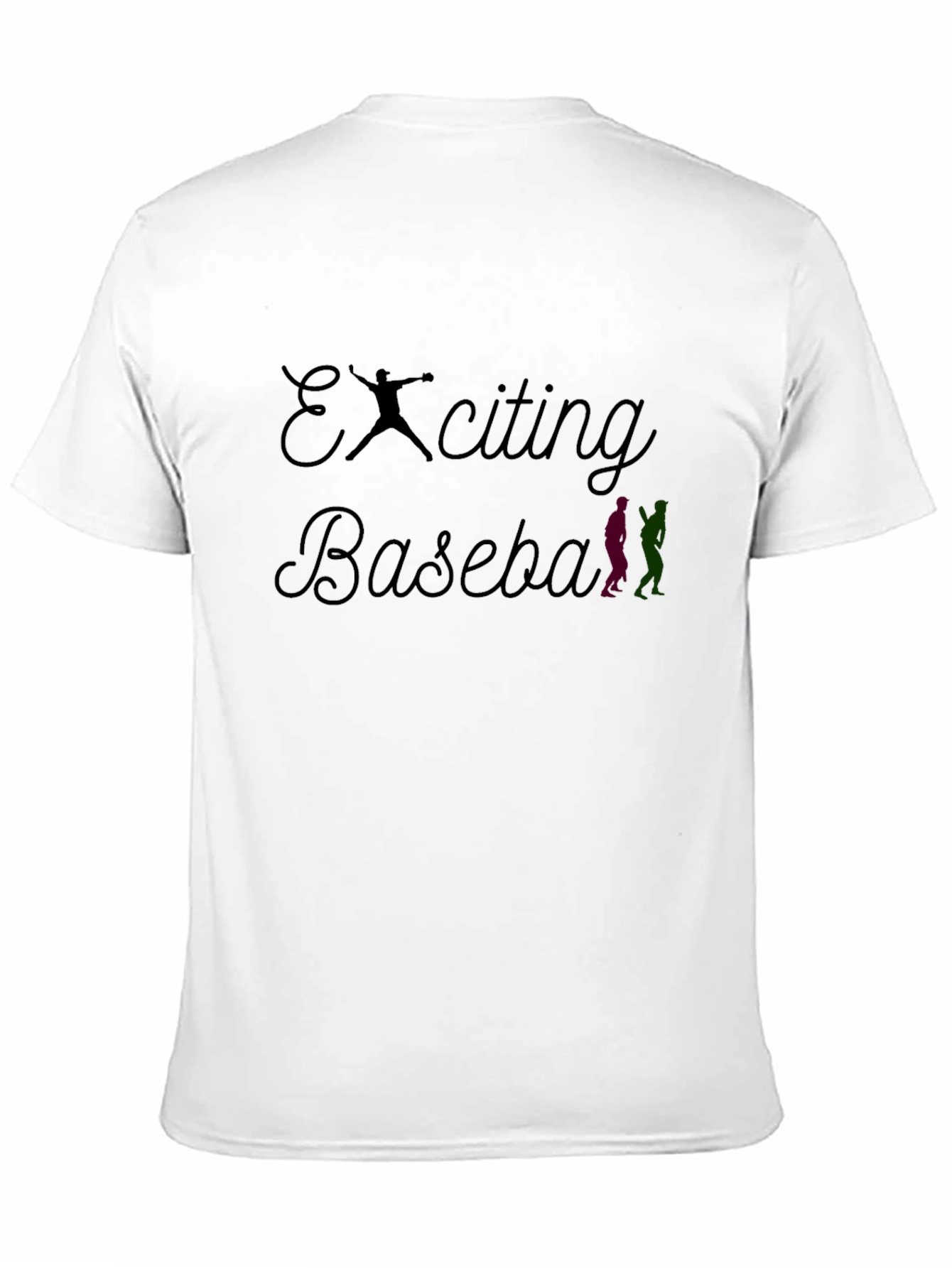 Exciting Baseball Graphic Tee - Black T-Shirt