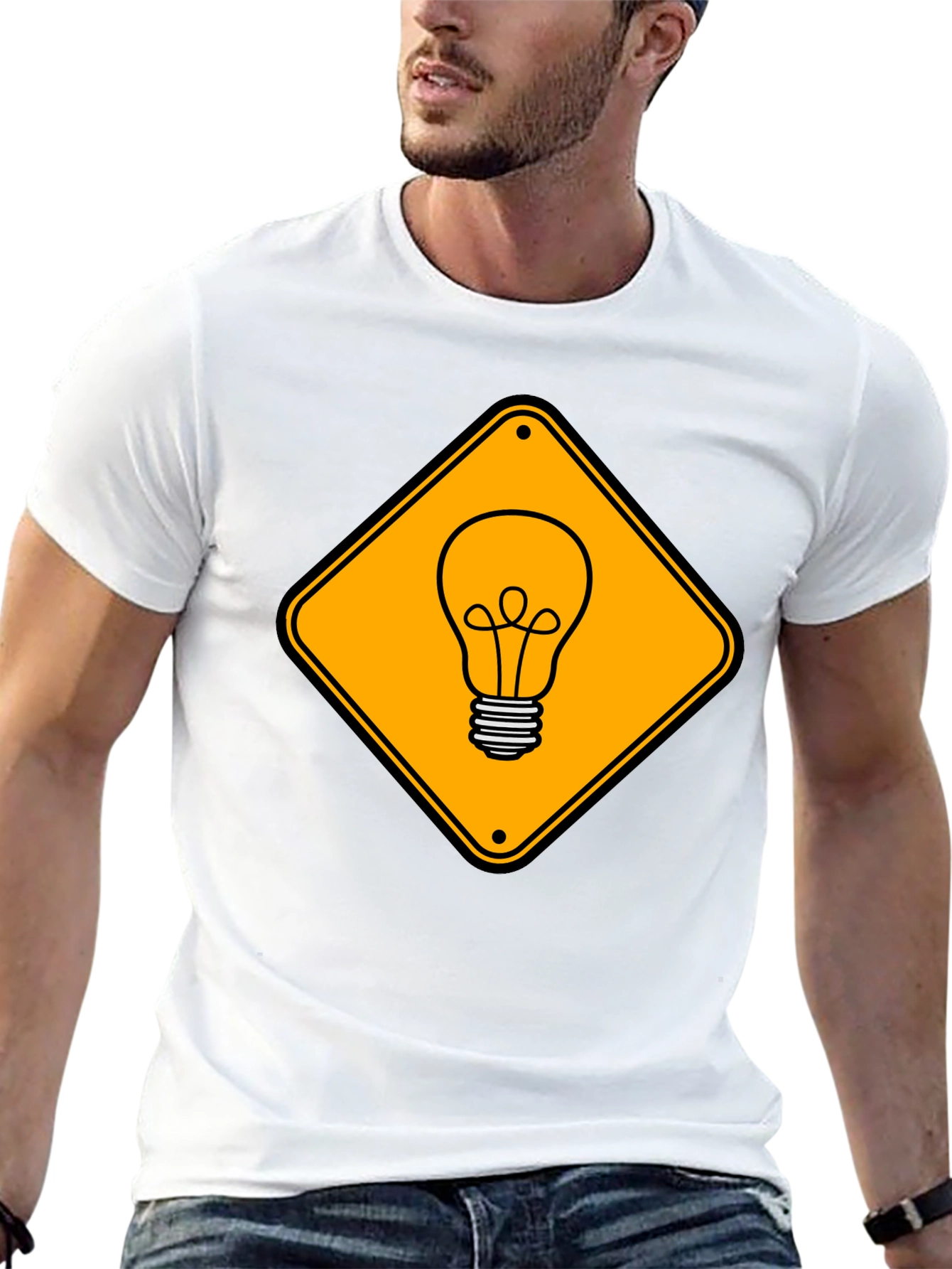 Idea Ahead: Novelty Light Bulb Graphic Tee