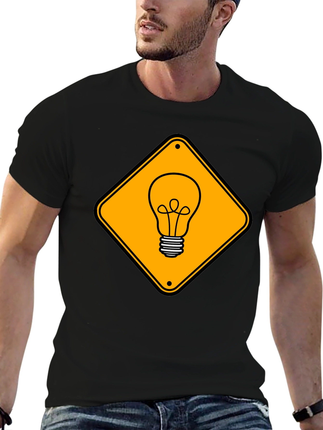 Idea Ahead: Novelty Light Bulb Graphic Tee