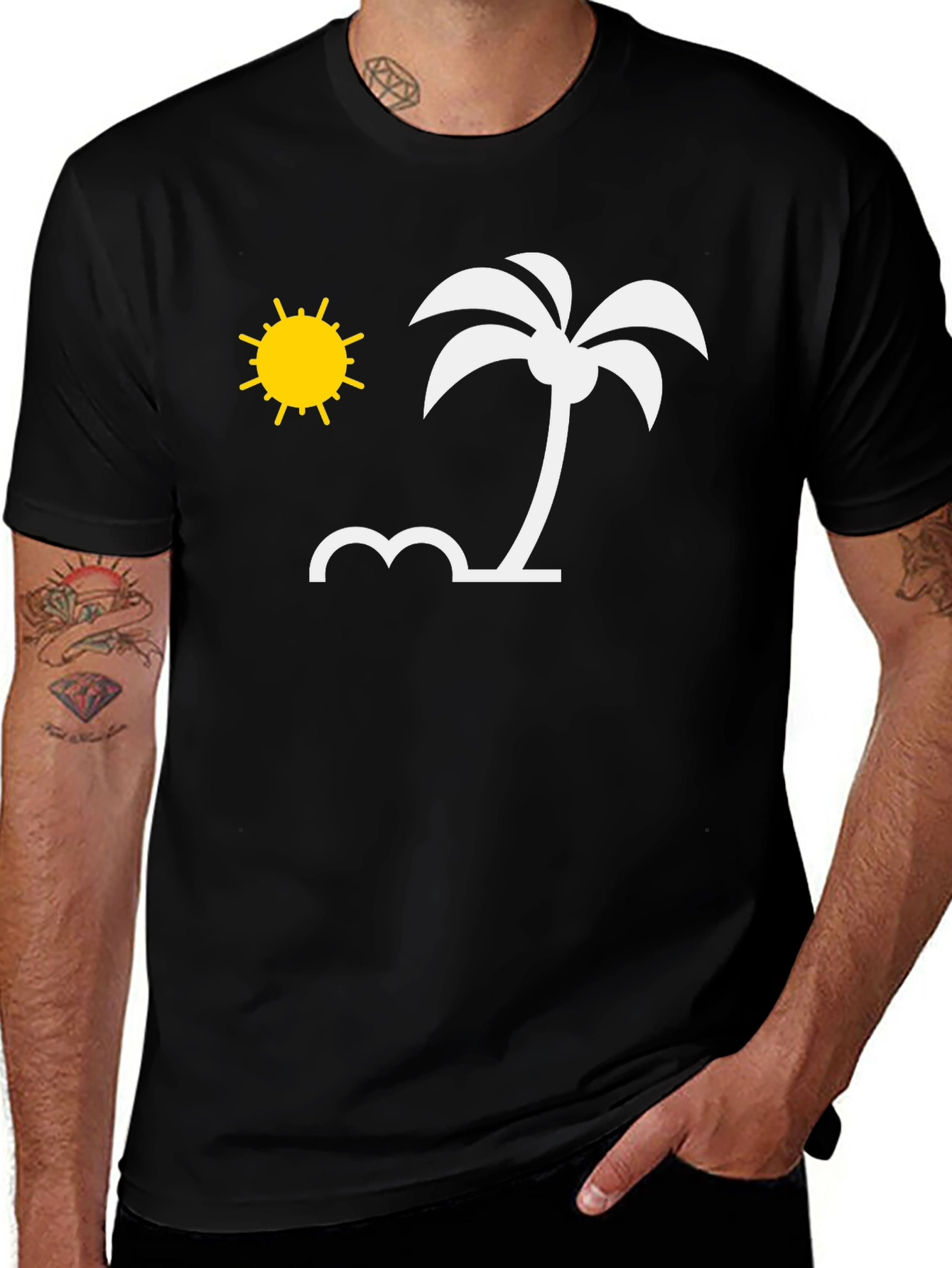 Tropical Beach Graphic T-Shirt - Vacation Vibes