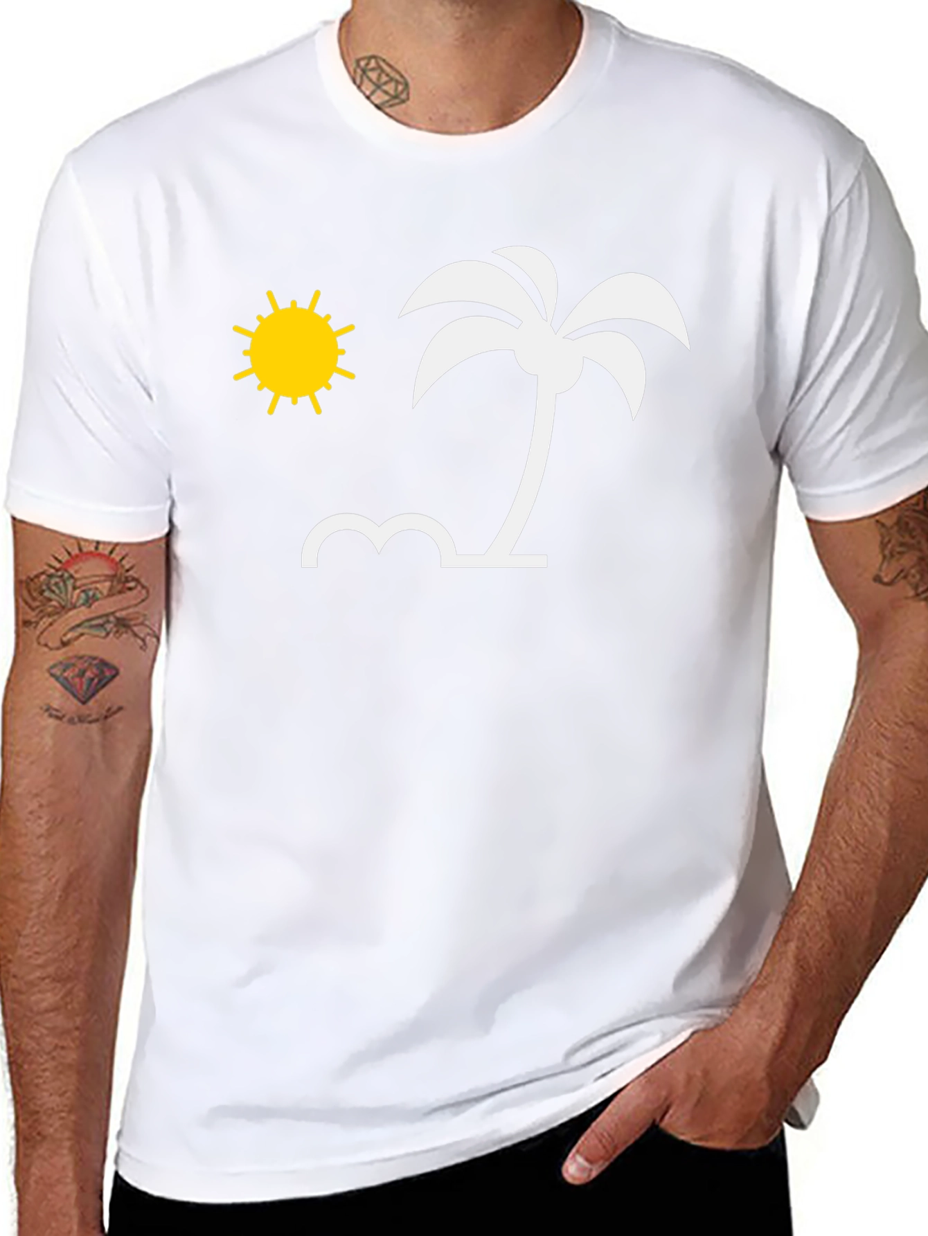 Tropical Beach Graphic T-Shirt - Vacation Vibes