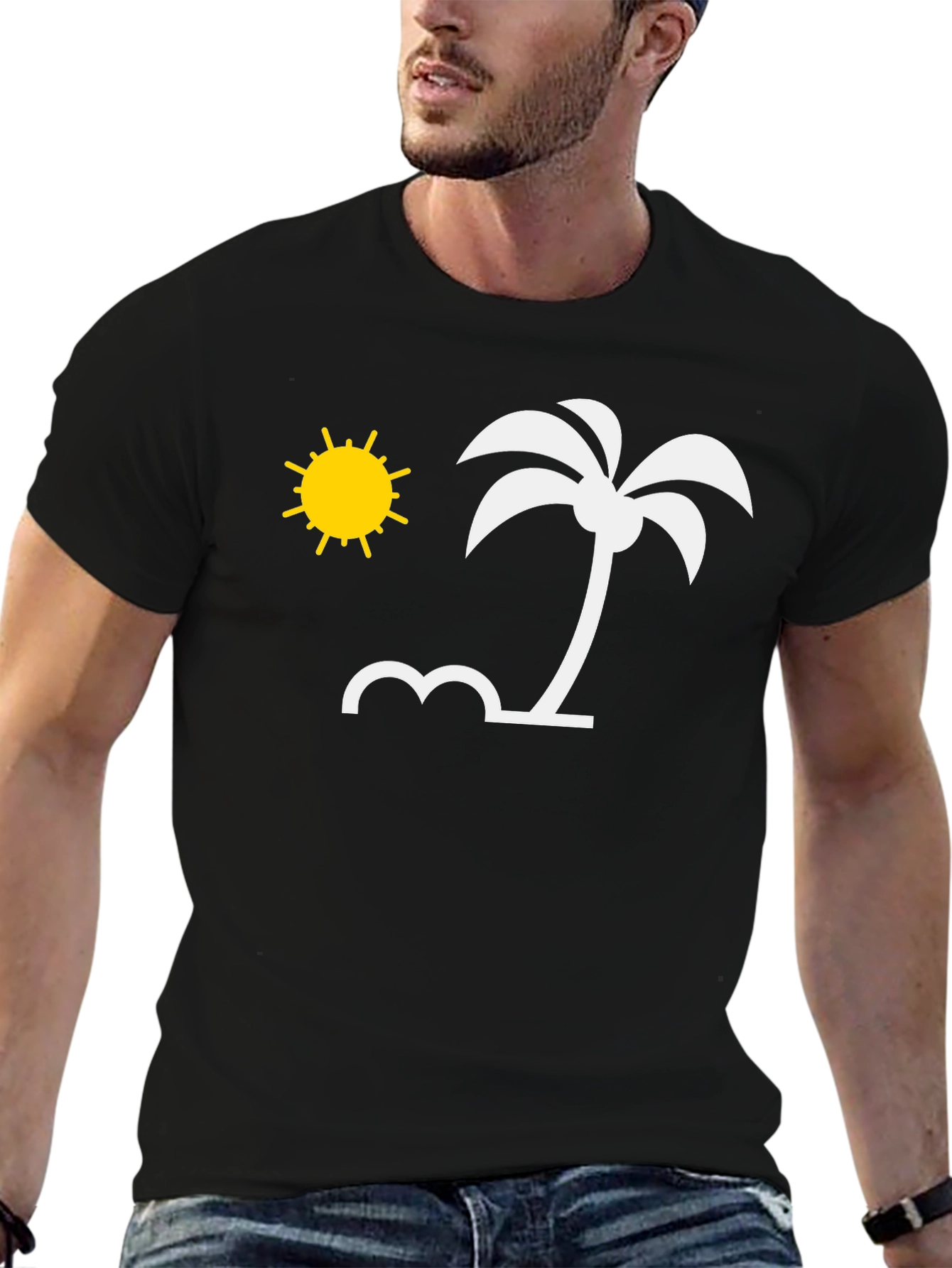 Tropical Beach Graphic T-Shirt - Vacation Vibes