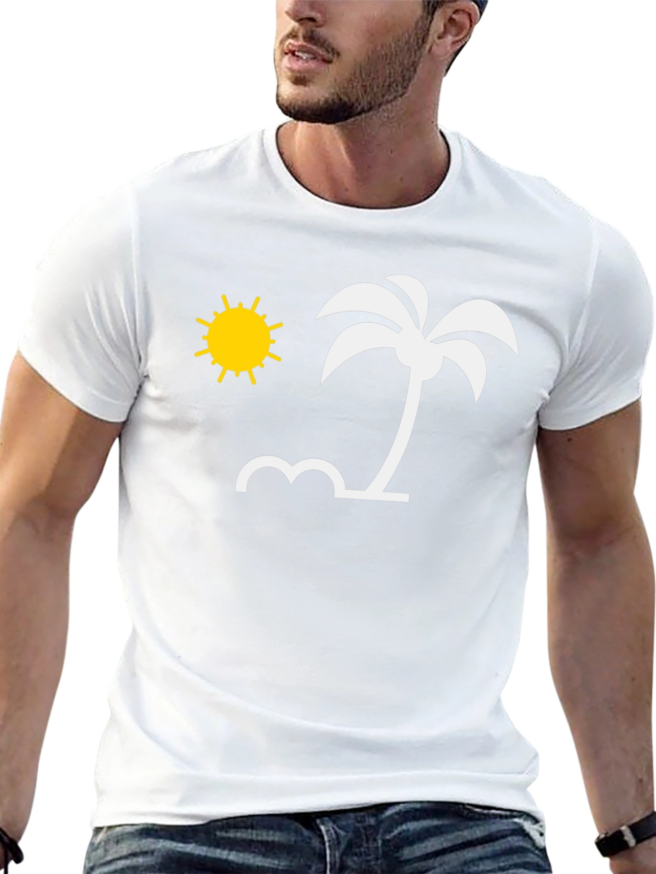 Tropical Beach Graphic T-Shirt - Vacation Vibes