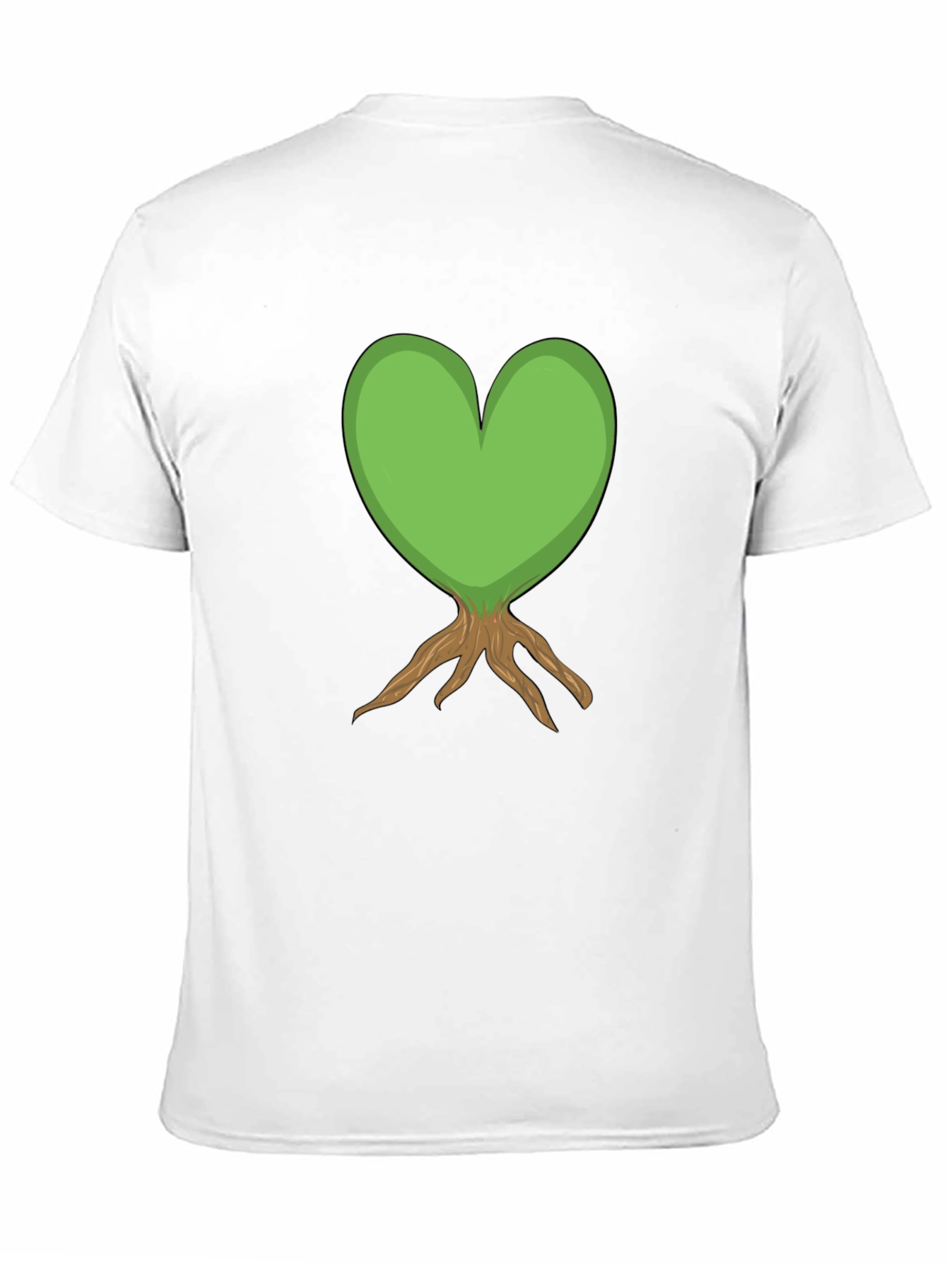 Heart Tree Graphic Tee - Black Cotton T-Shirt