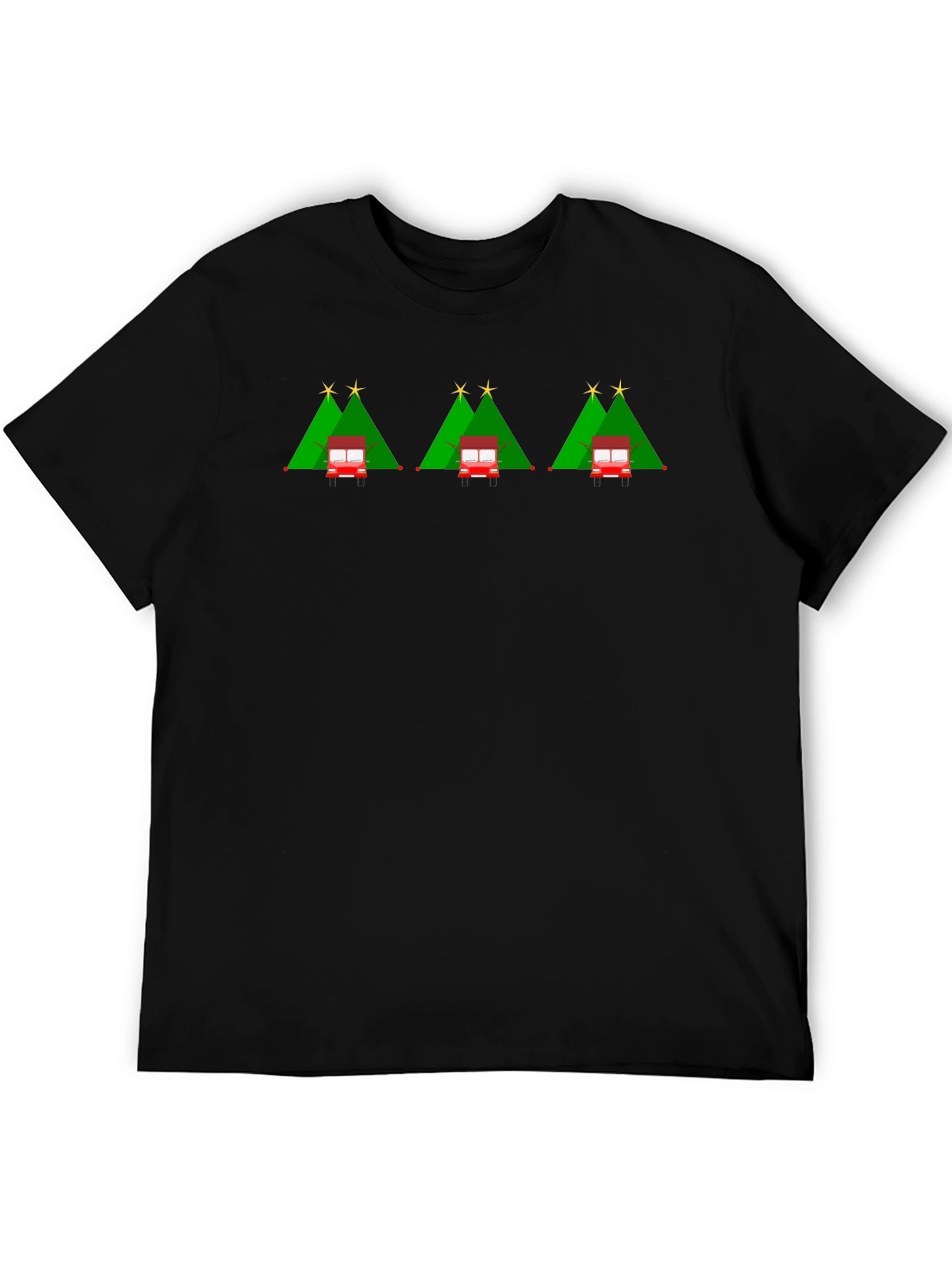 Festive Holiday Christmas Trees and Truck T-Shirt