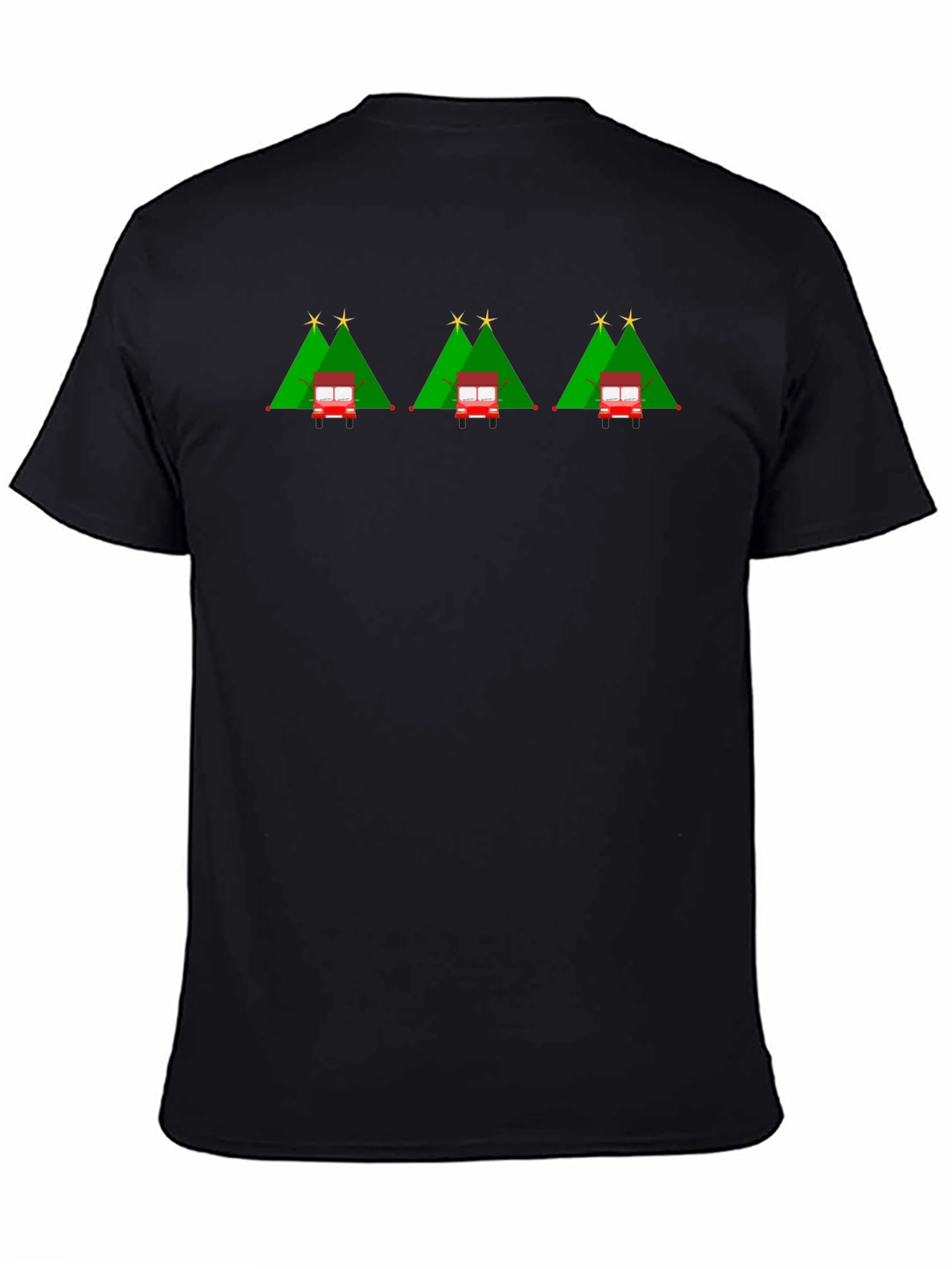 Festive Holiday Christmas Trees and Truck T-Shirt