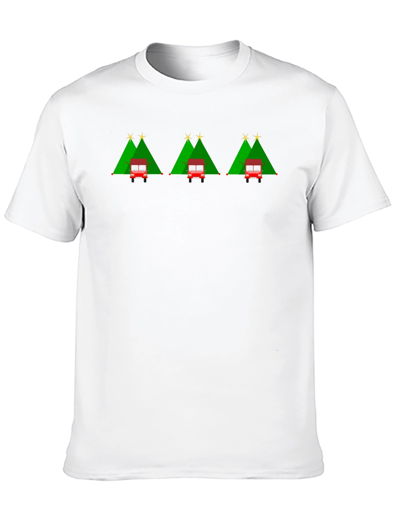 Festive Holiday Christmas Trees and Truck T-Shirt