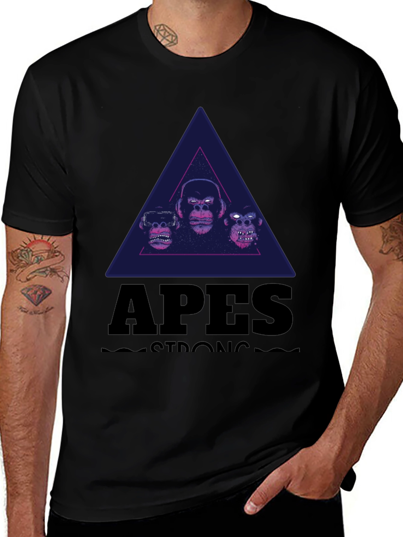 Apes Strong Graphic Tee - Black