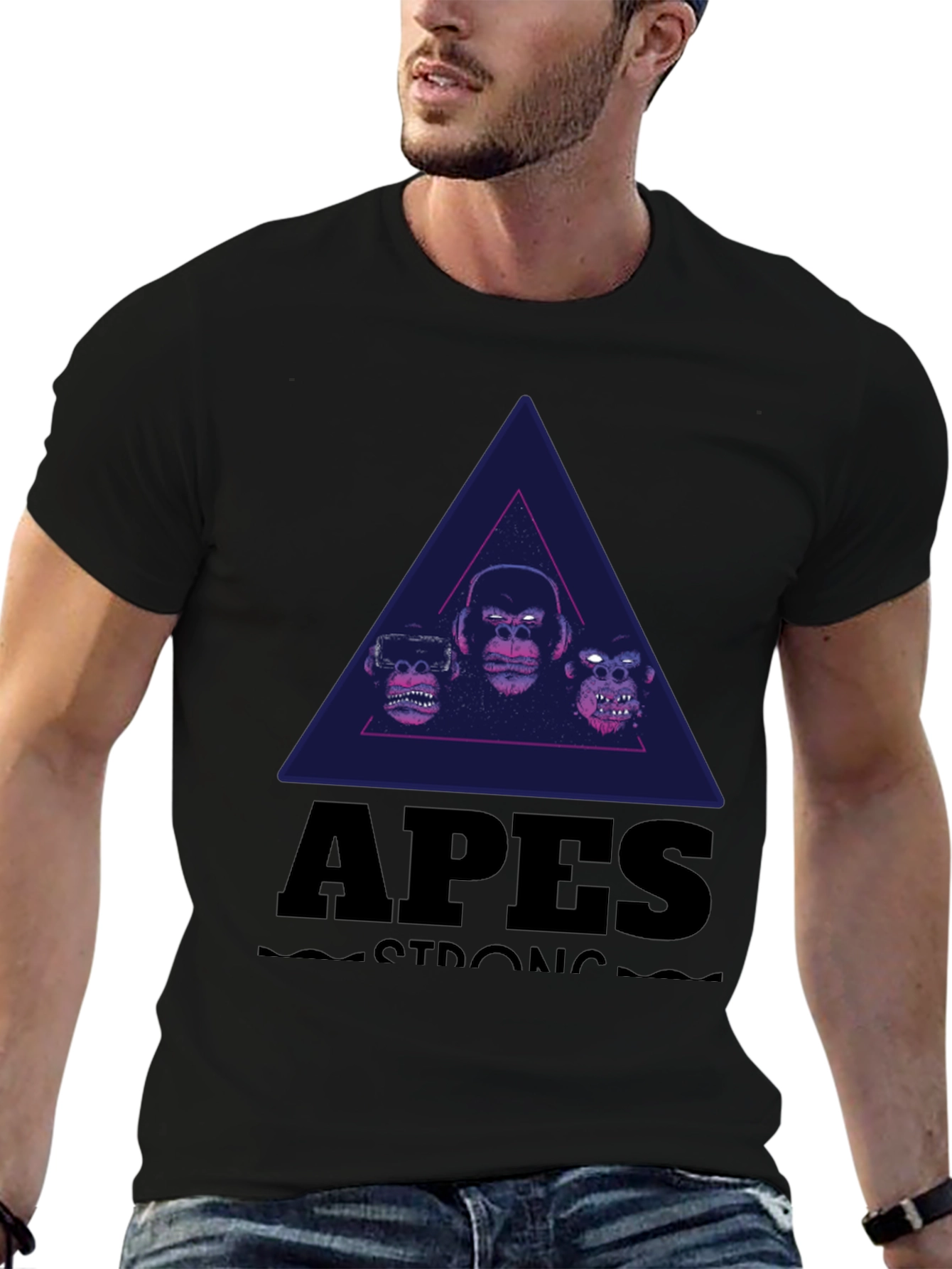 Apes Strong Graphic Tee - Black