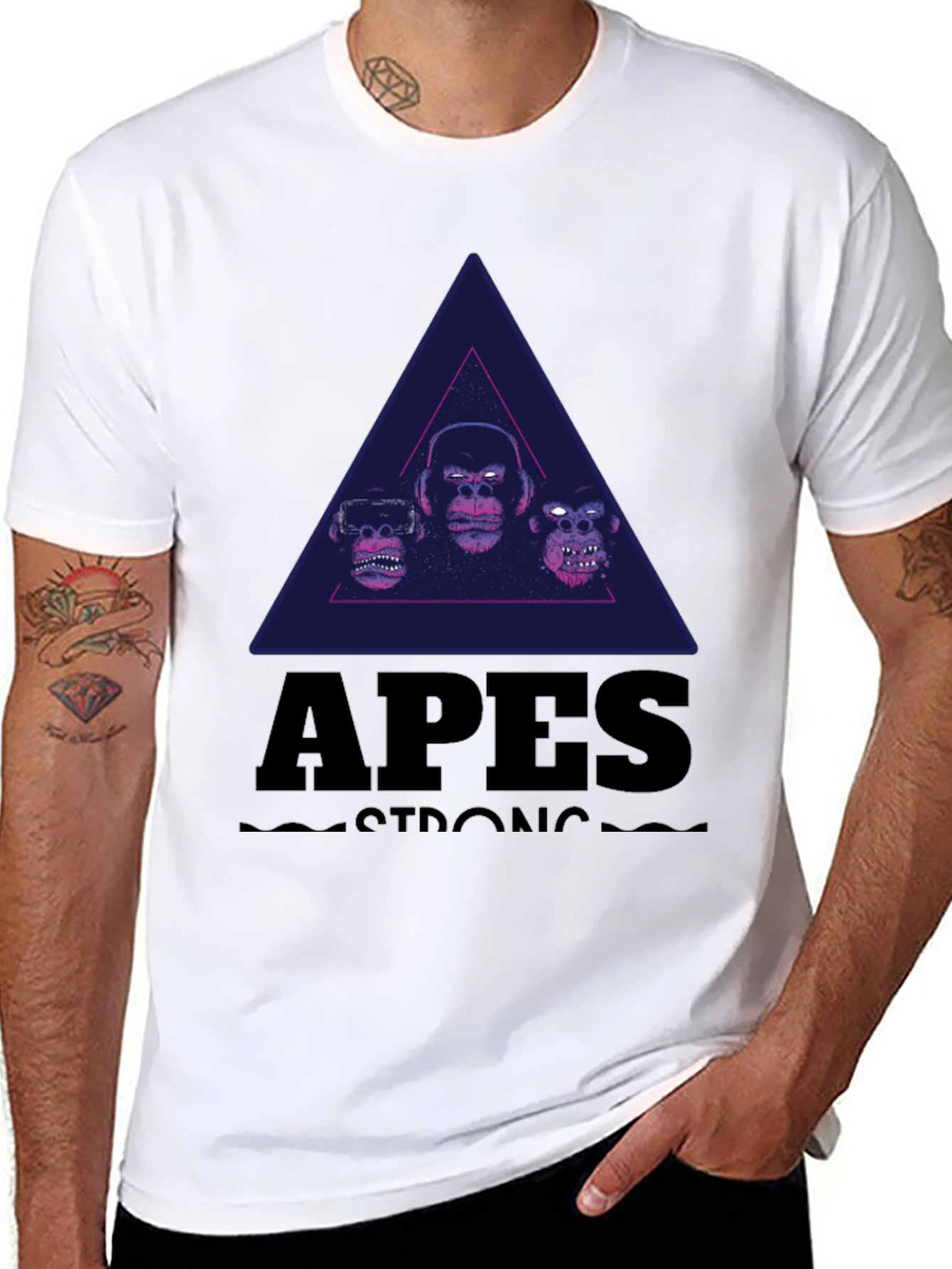 Apes Strong Graphic Tee - Black