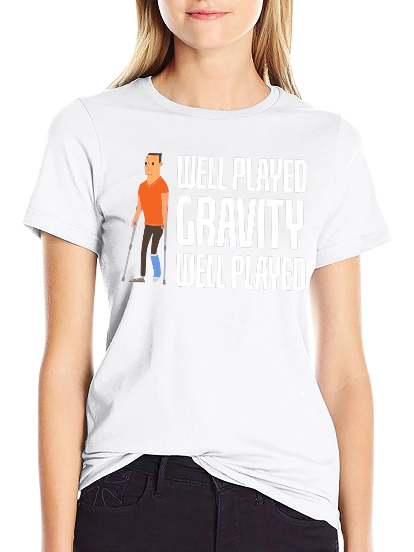 Well Played Gravity T-Shirt Funny Injury Tee